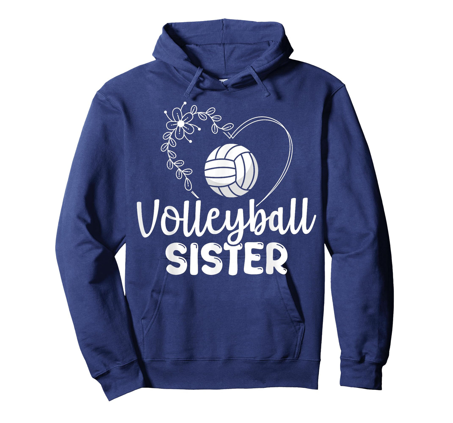 Floral Volleyball Sister Heart T-Shirt