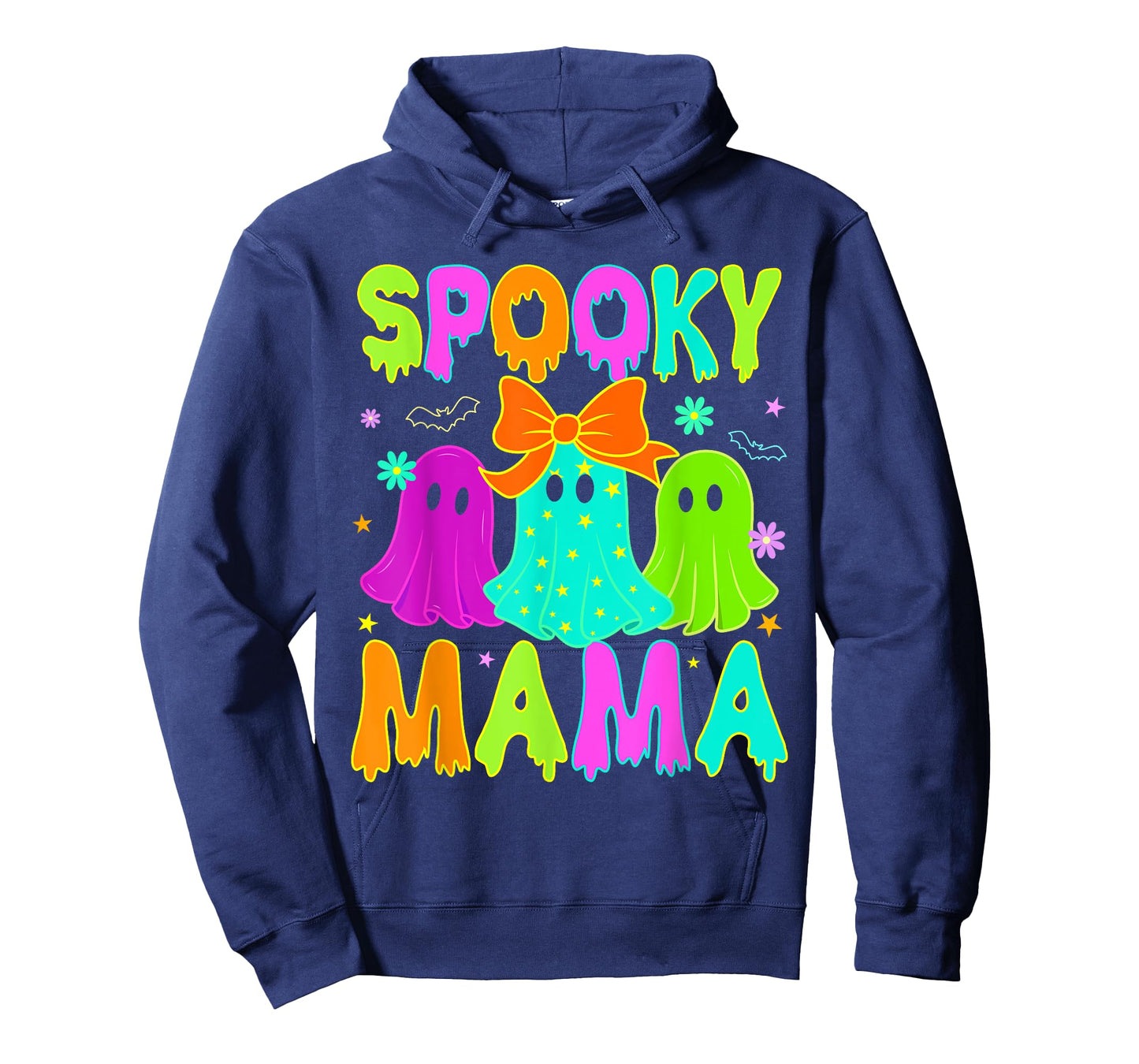 Spooky Mama Ghost Glow in Halloween Night Spooky Mom Mother T-Shirt