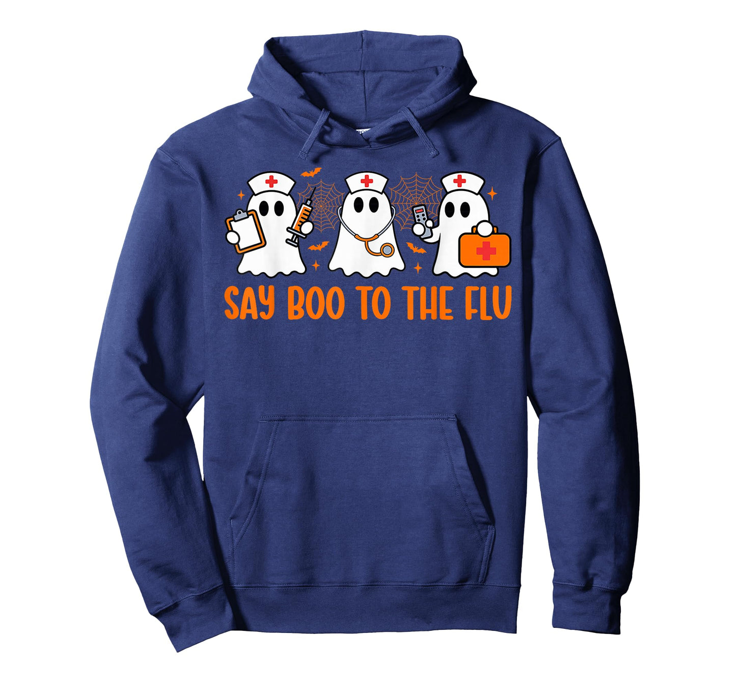 Funny Nurse Ghost Halloween Vaccine Say Boo to The Flu T-Shirt