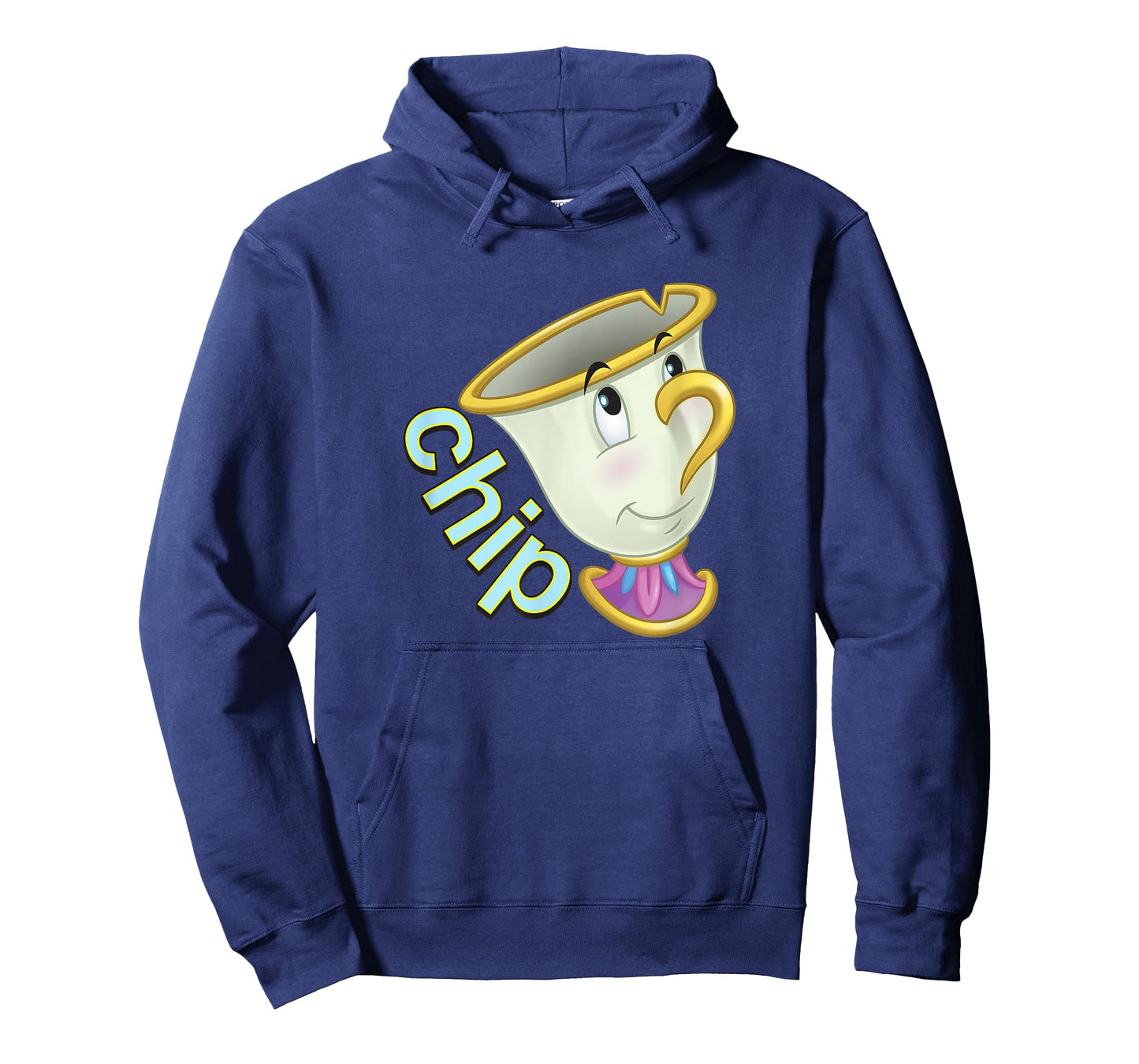 Disney Beauty and The Beast Chip Side Profile Big Face T-Shirt
