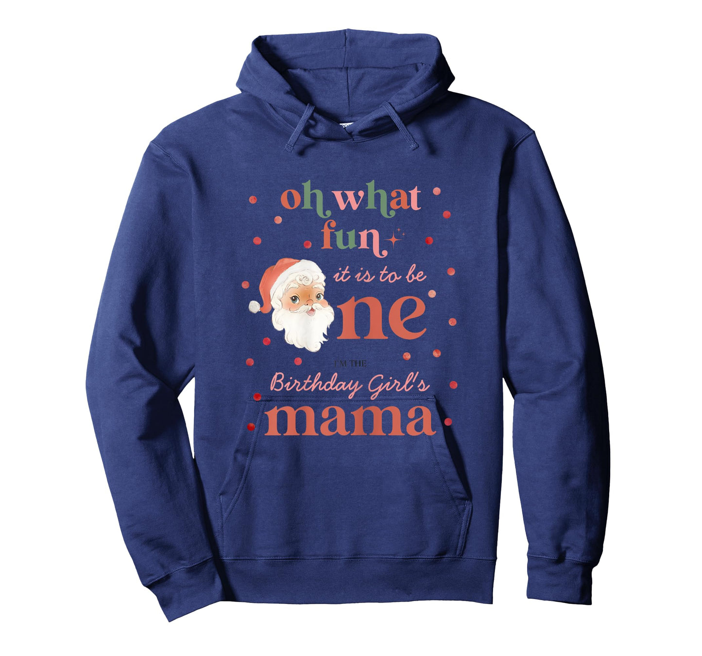 Oh What Fun It Is To Be One Birthday Mama Santa Christmas T-Shirt