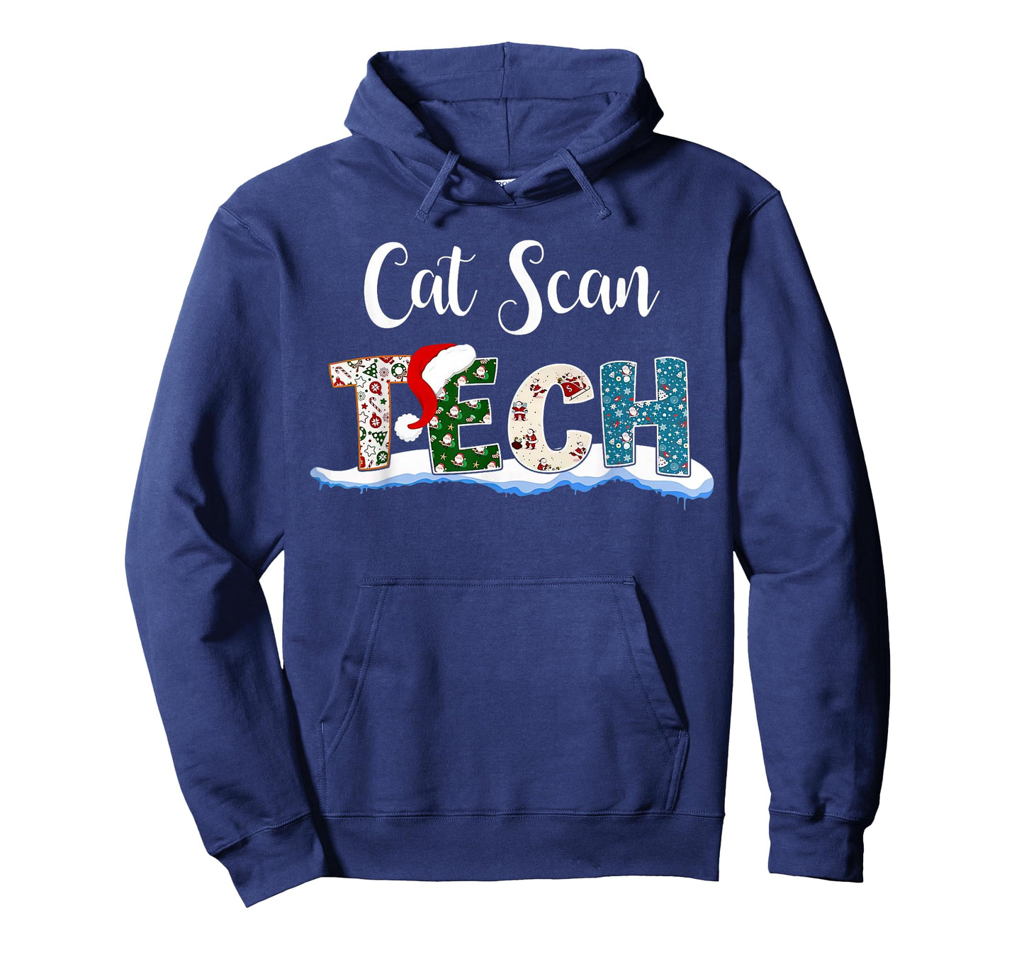 Cat Scan Tech Santa Hat Christmas Radiology Technologist T-Shirt for Men Women