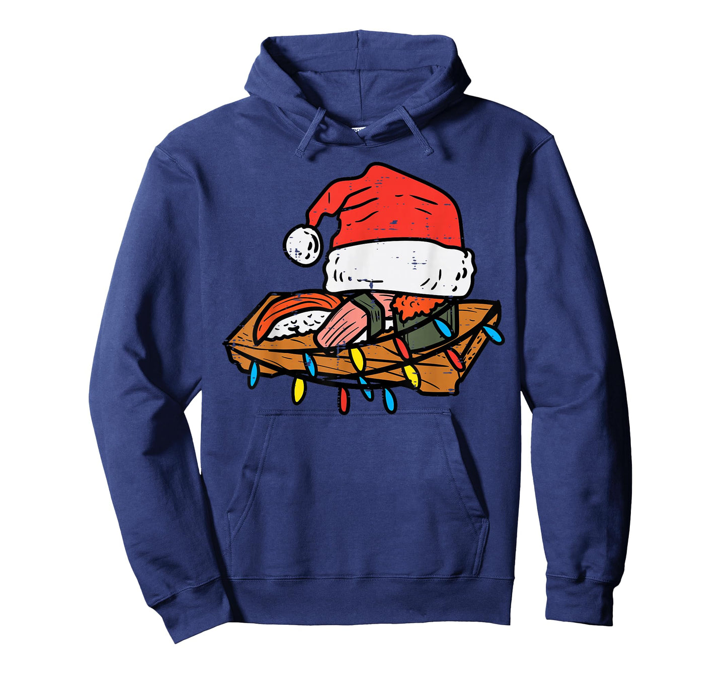 Christmas Sushi Santa Cute Japanese Food Xmas Men Women Kids T-Shirt