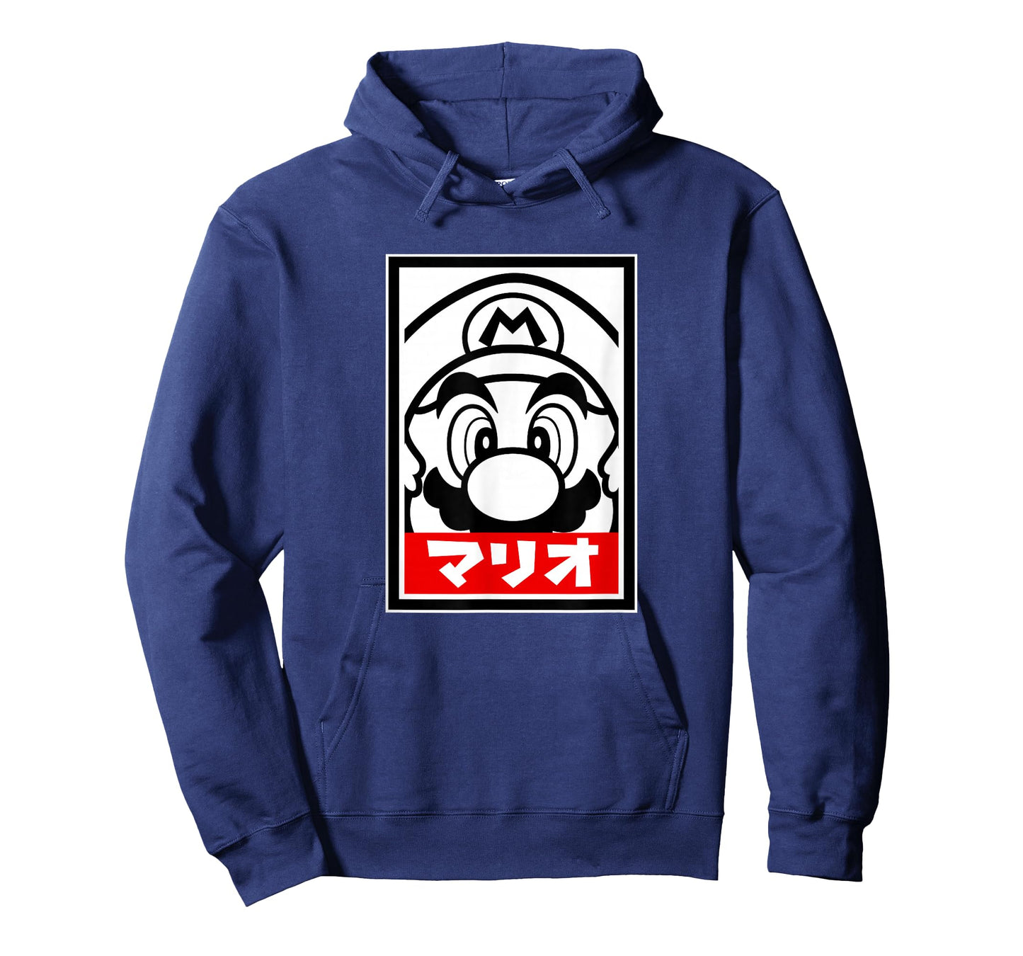 Super Mario World Black & White Close Up Red Kanji Mario T-Shirt