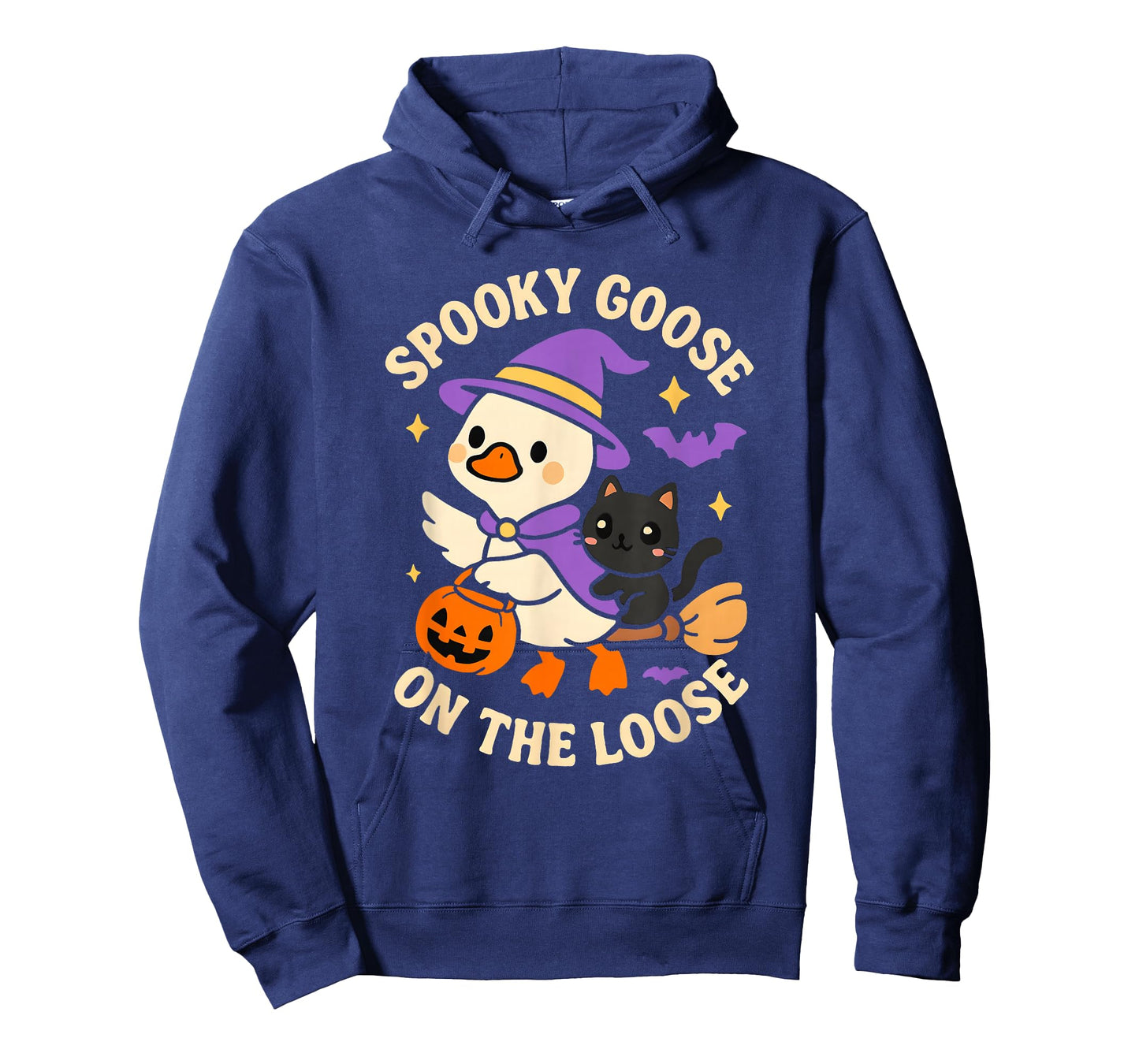 Spooky Goose On The Loose Halloween Silly Witch Women T-Shirt