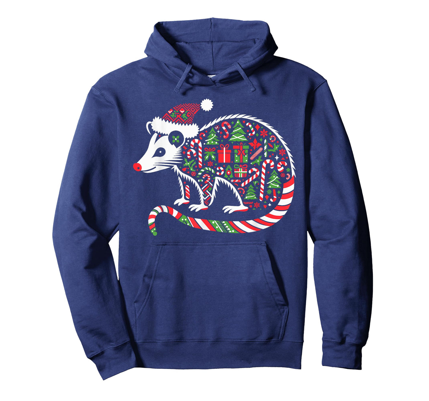 Christmas Tree Candy Possum Santa Christmas Womens Mens Kids T-Shirt