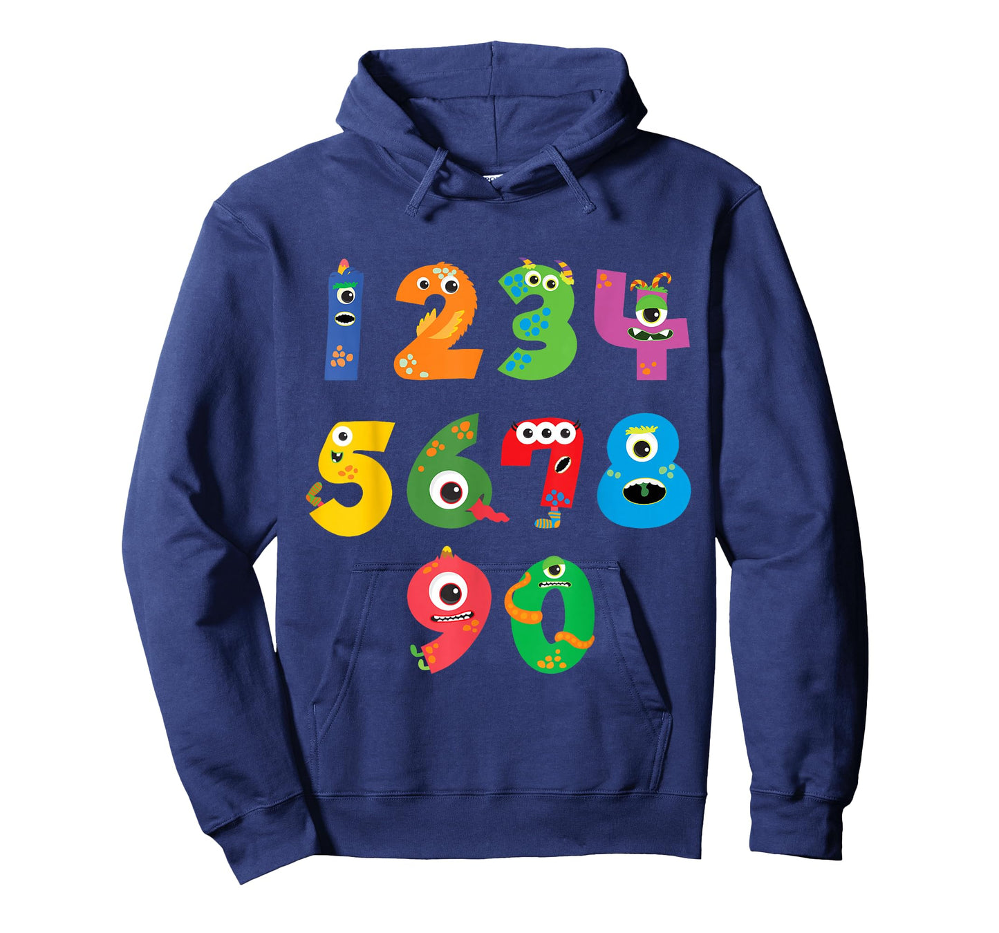 Monster Numbers Learning Cute Numbers 0-9 Back to School T-Shirt
