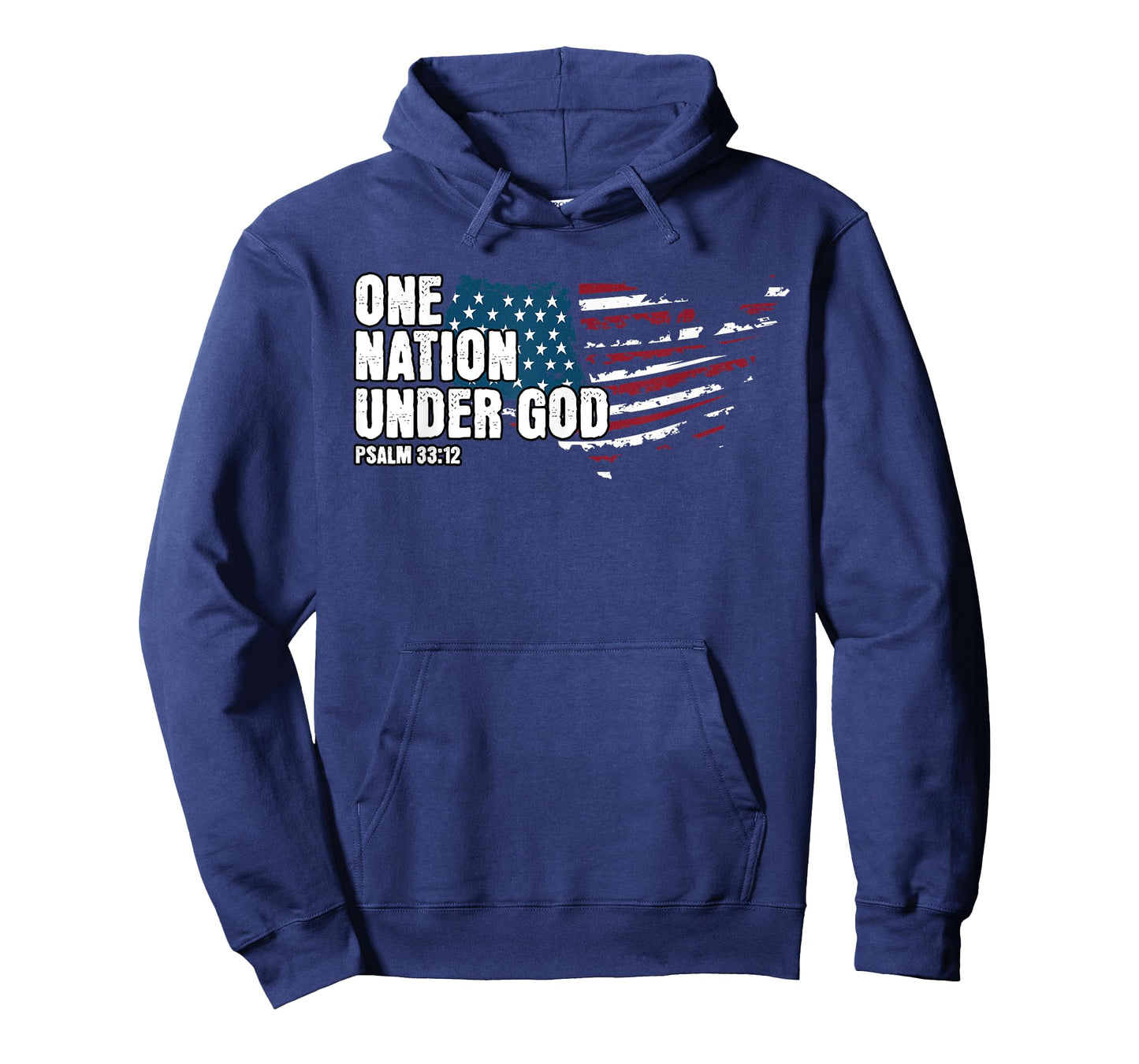 Christian 4th of July One Nation Under God American Flag T-Shirt