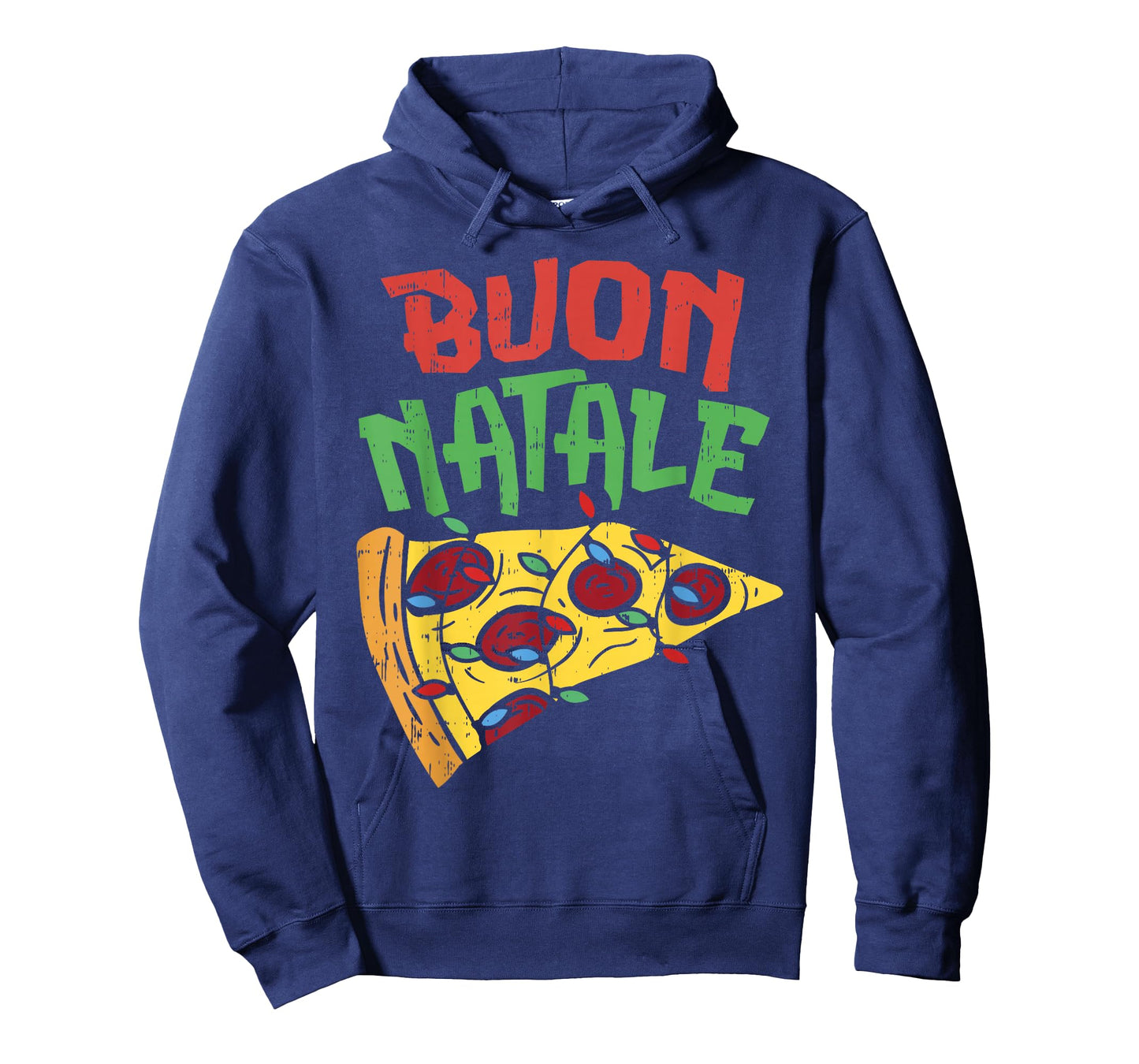 Buon Natale Pizza Shirt Funny Italian Christmas Lights Gift T-Shirt
