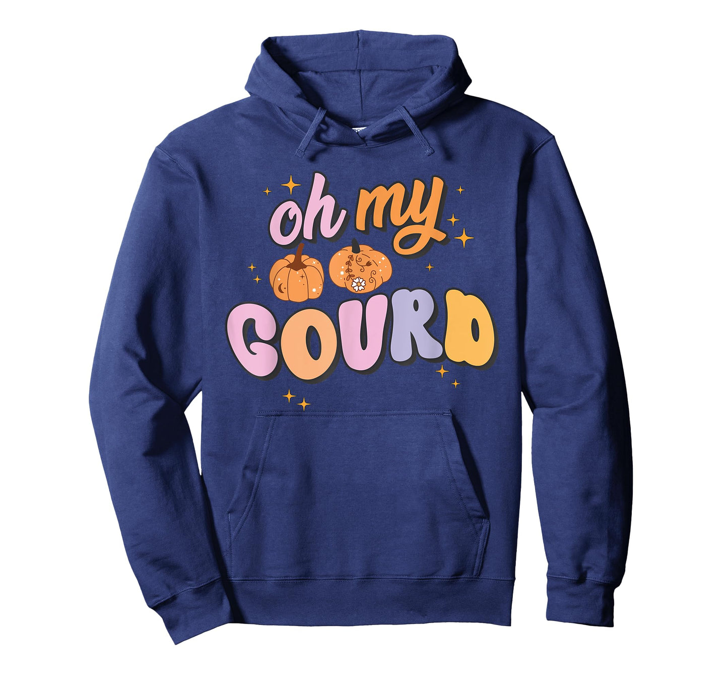 Oh My Gourd Funny Pumpkin Pun Halloween Group Retro Quote T-Shirt