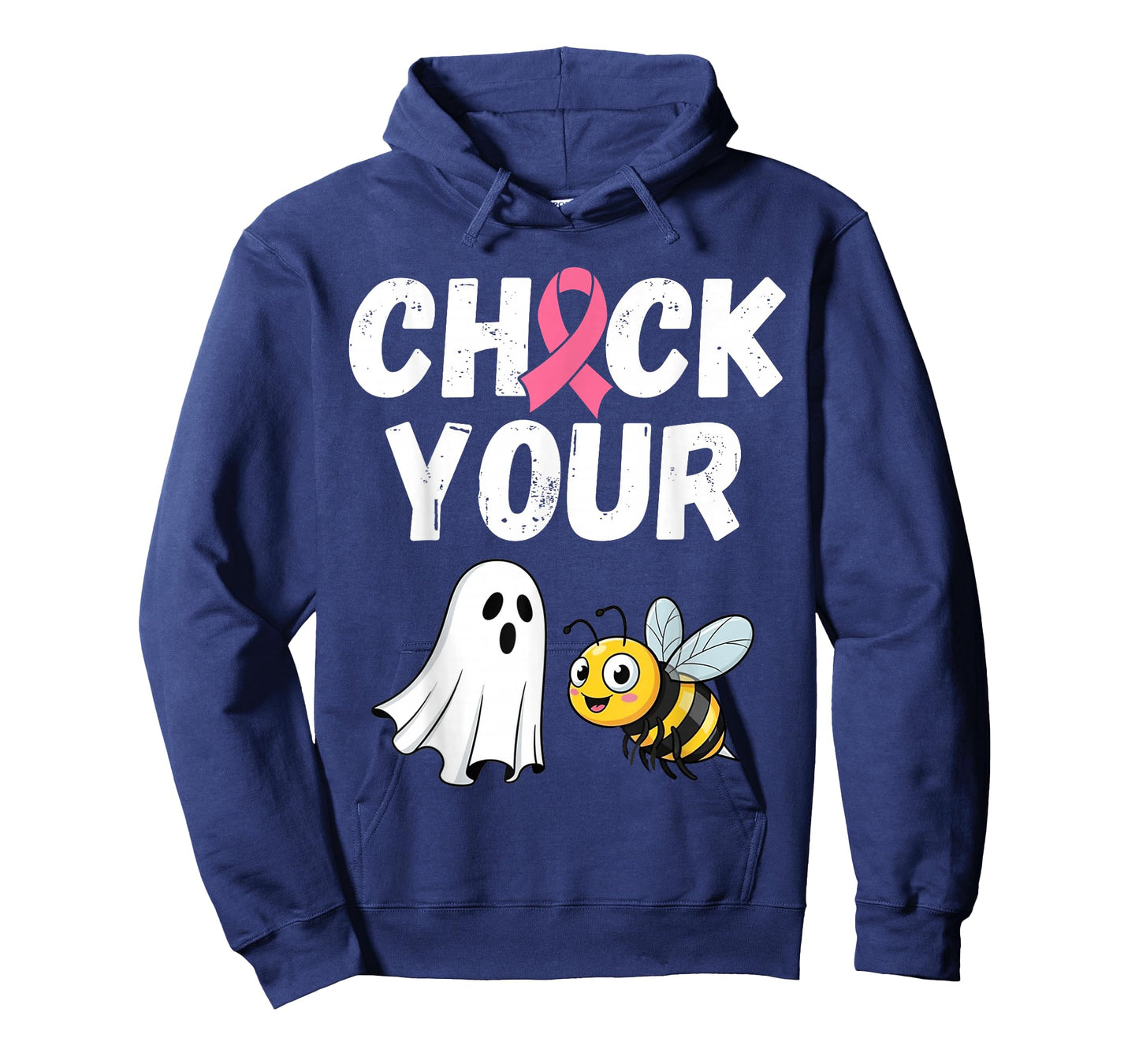 Check Your Boo Bees Breast Cancer Survivor Halloween Ghost T-Shirt