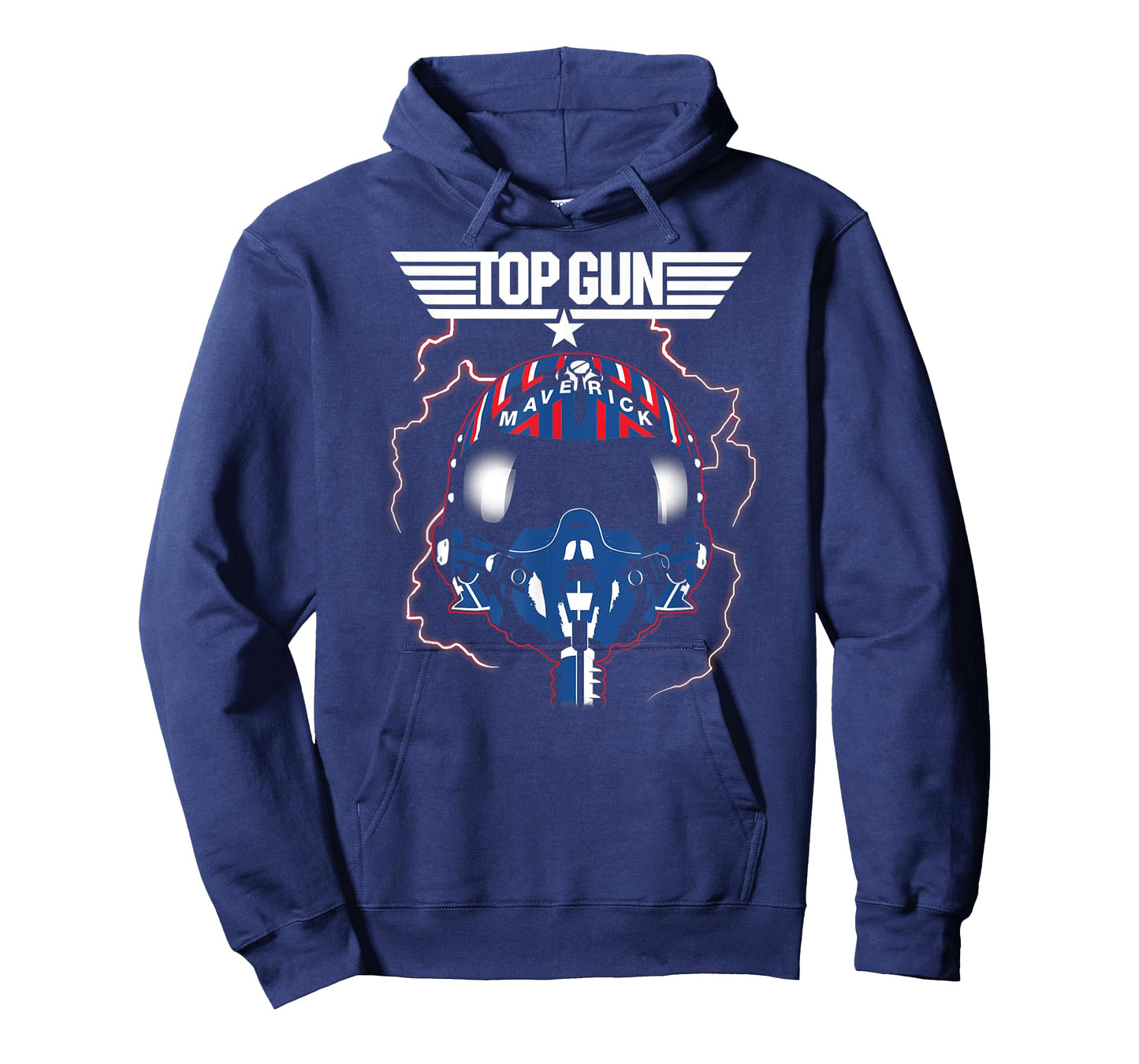 Top Gun Maverick Helmet with Lightning Classic Action Movie T-Shirt