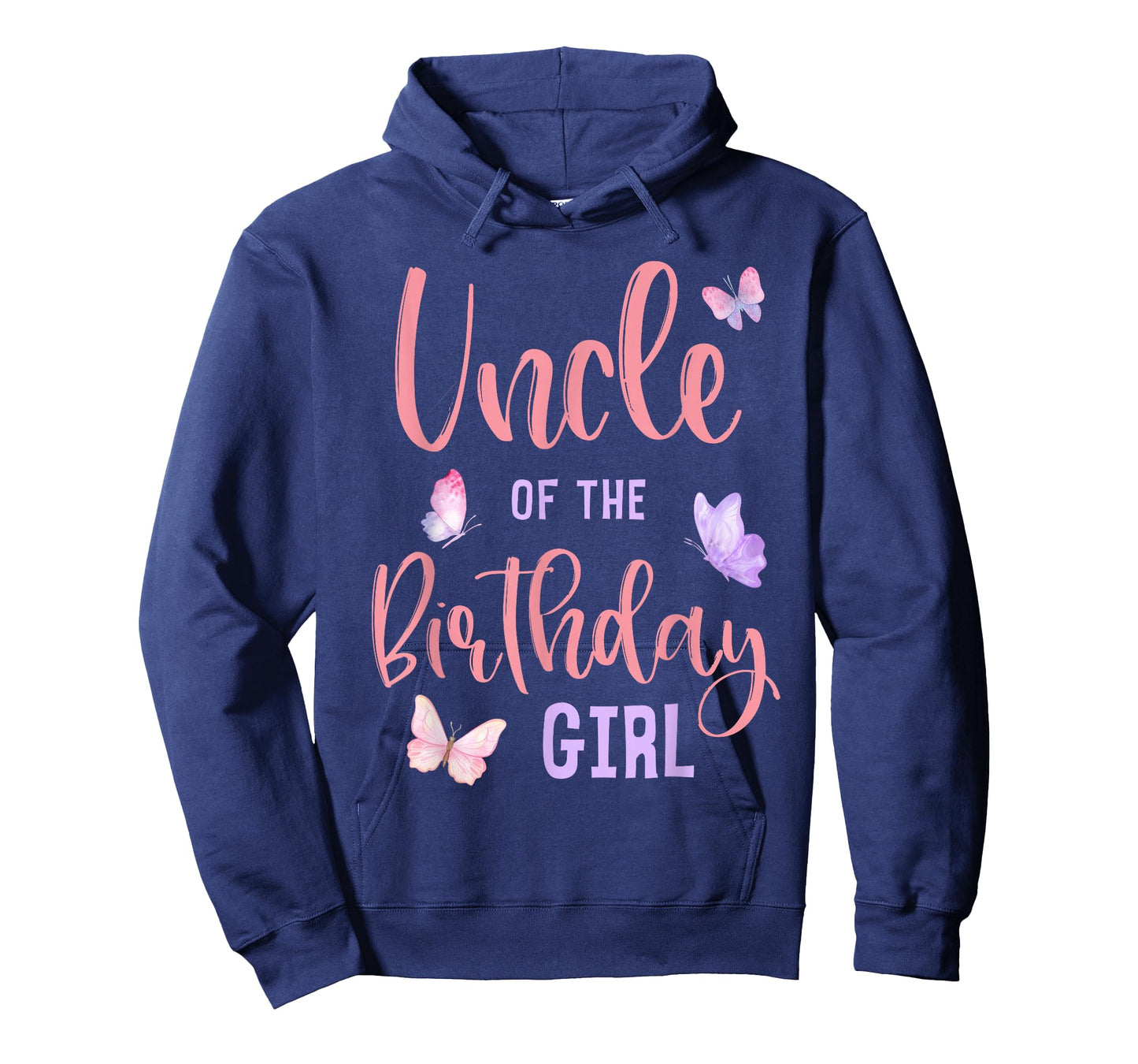 Uncle of The Birthday Girl Butterfly Party Matching Family T-Shirt