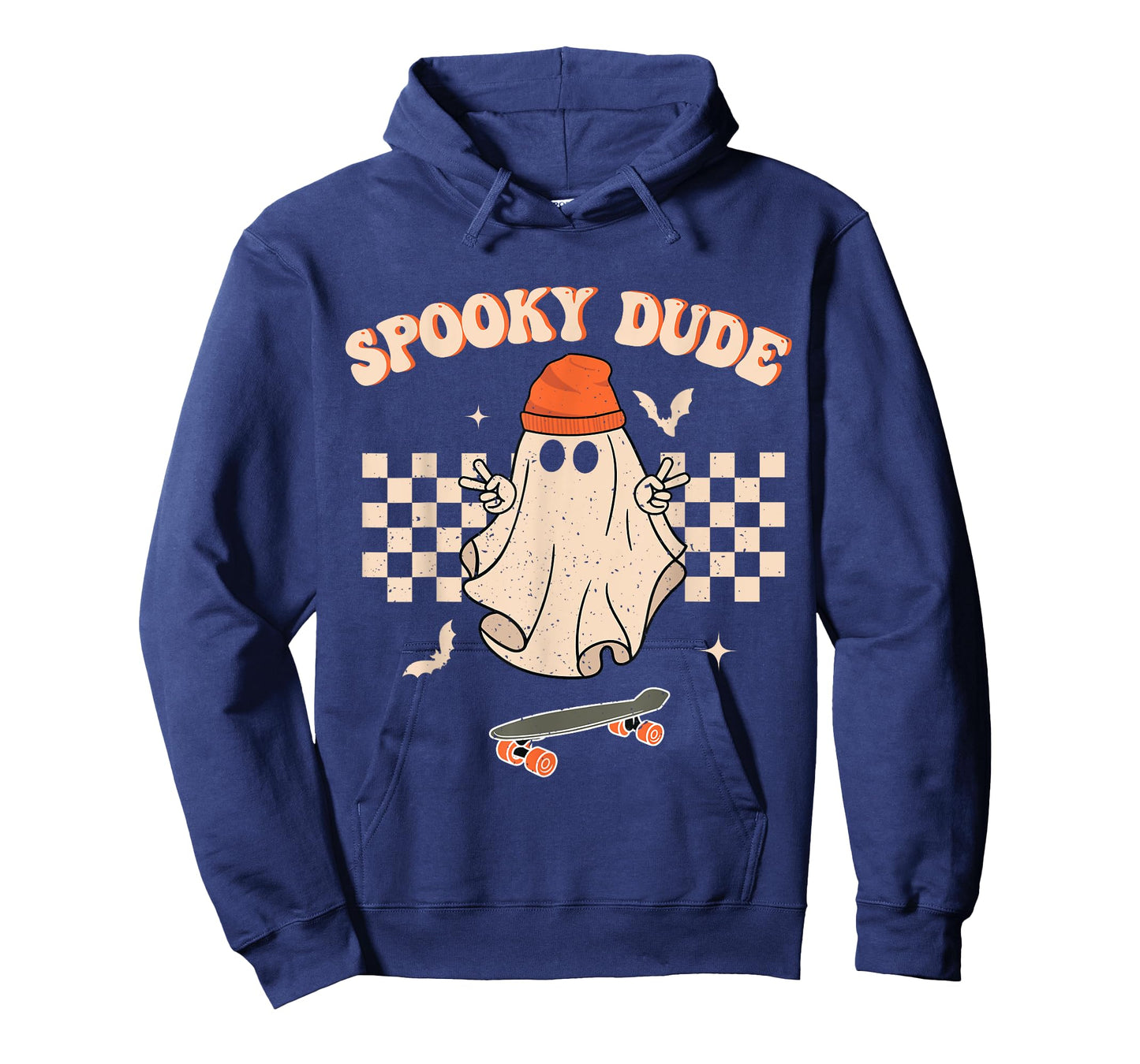Spooky Dude Toddler Retro Groovy Hippie Halloween Cute Ghost T-Shirt