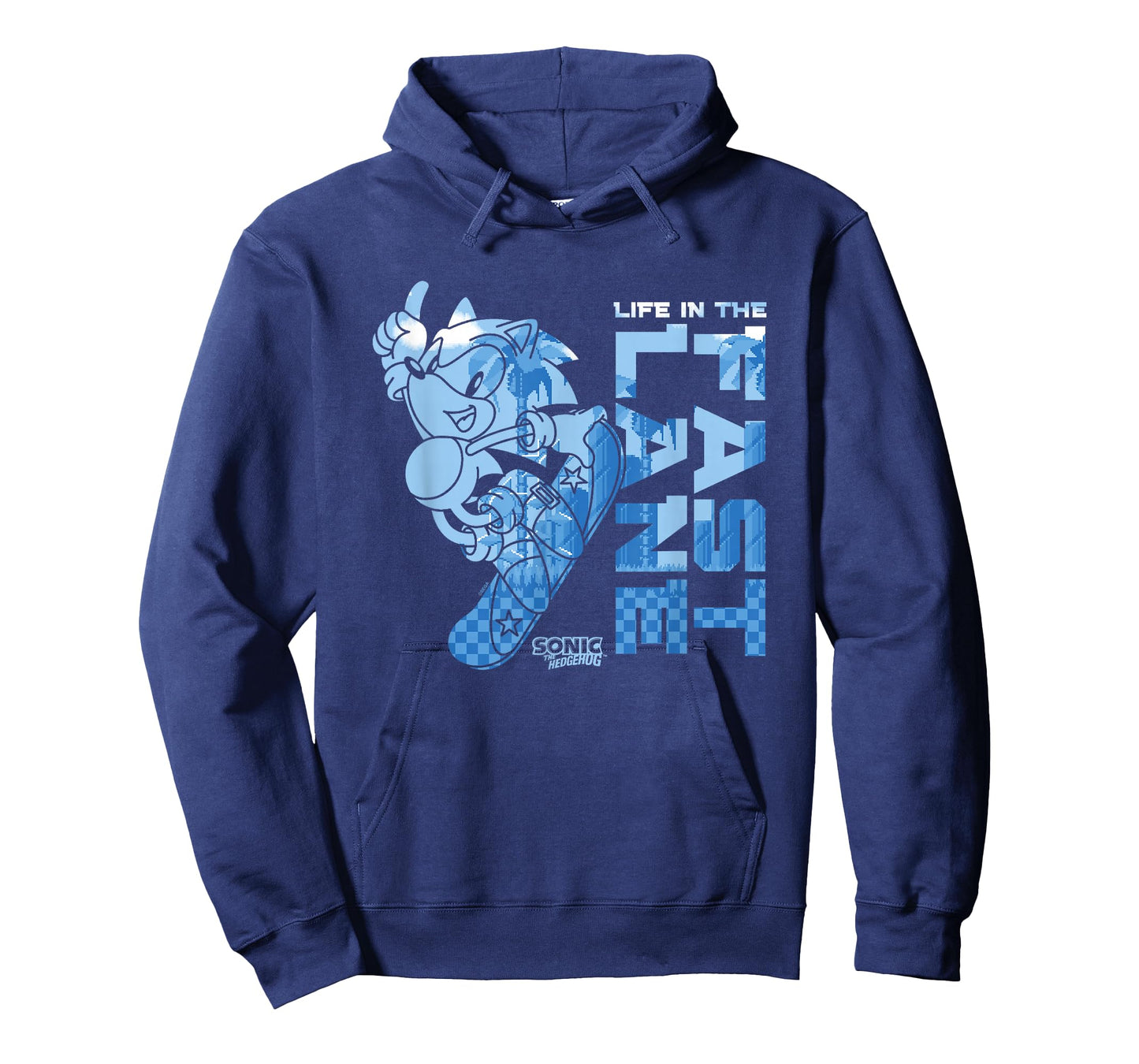 Sonic The Hedgehog Life in the Fast Lane Snowboarding Retro T-Shirt