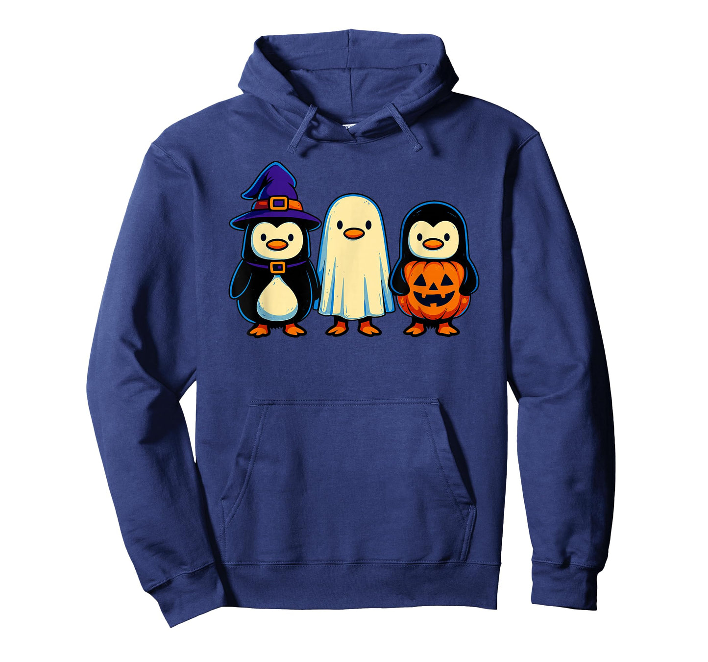 Penguin Witch Ghost Pumpkin Men Women Kids Funny Halloween T-Shirt