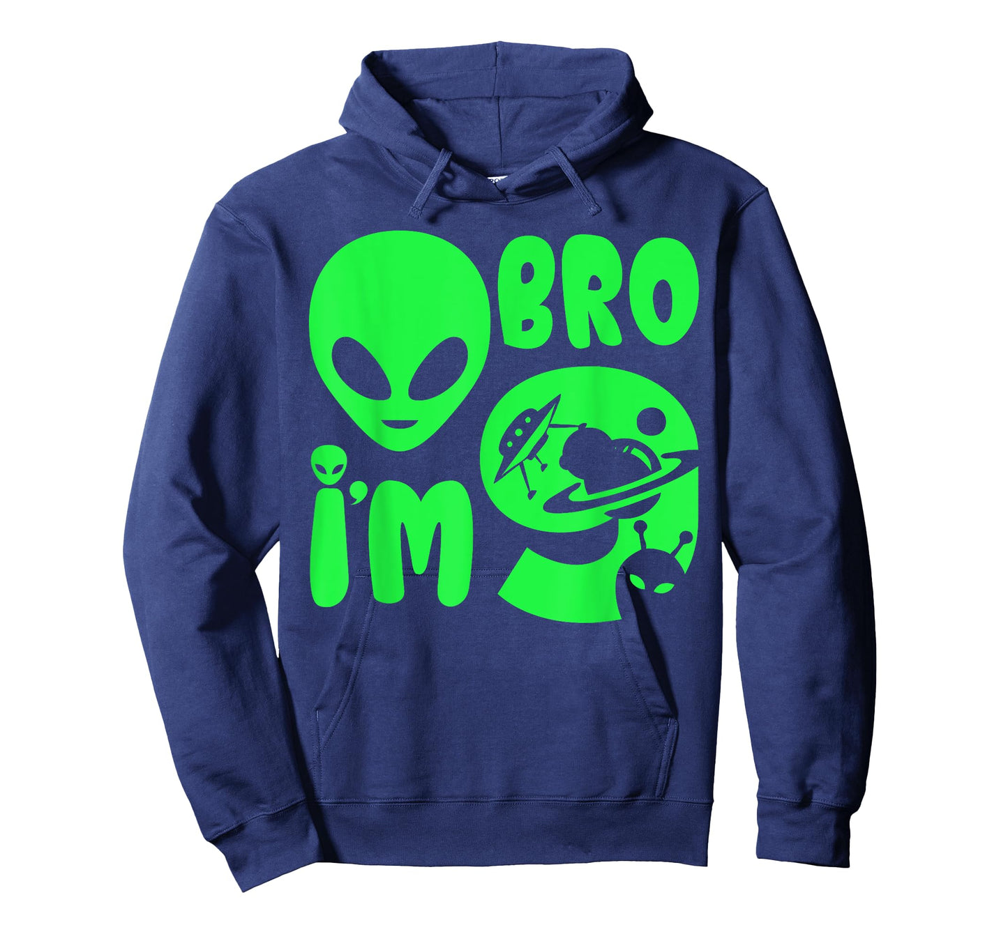 Bro I'm 9 Year Old Bruh It's My 9th Birthday Alien UFO Funny T-Shirt