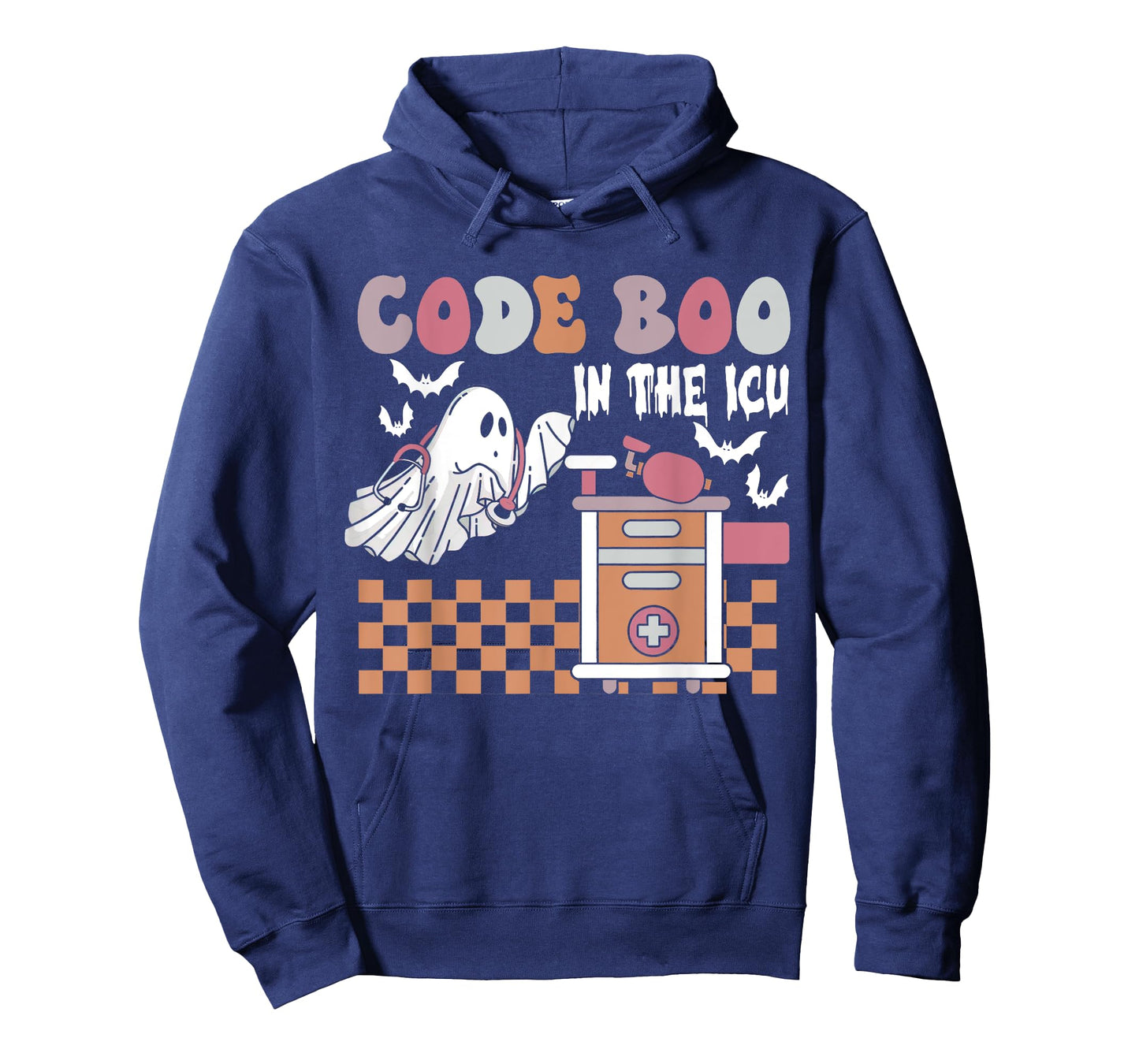Groovy Retro Halloween ICU Nurse, Code Boo In The ICU T-Shirt