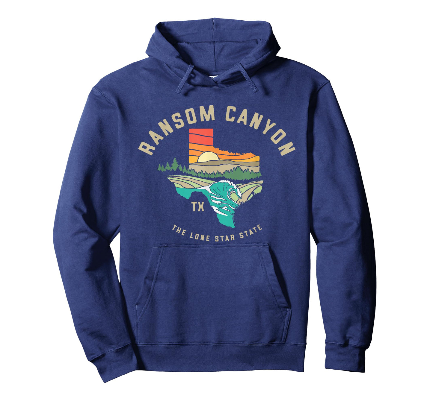 Ransom Canyon Texas Outdoors Vintage Nature Illustration T-Shirt