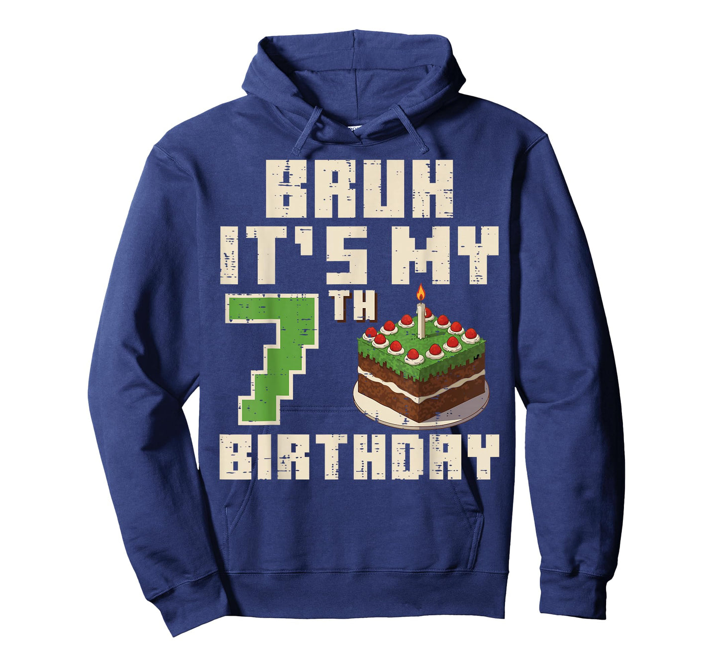 7th Birthday Pixel Gaming 7 Year Old Gamer Bday Boys Kids T-Shirt