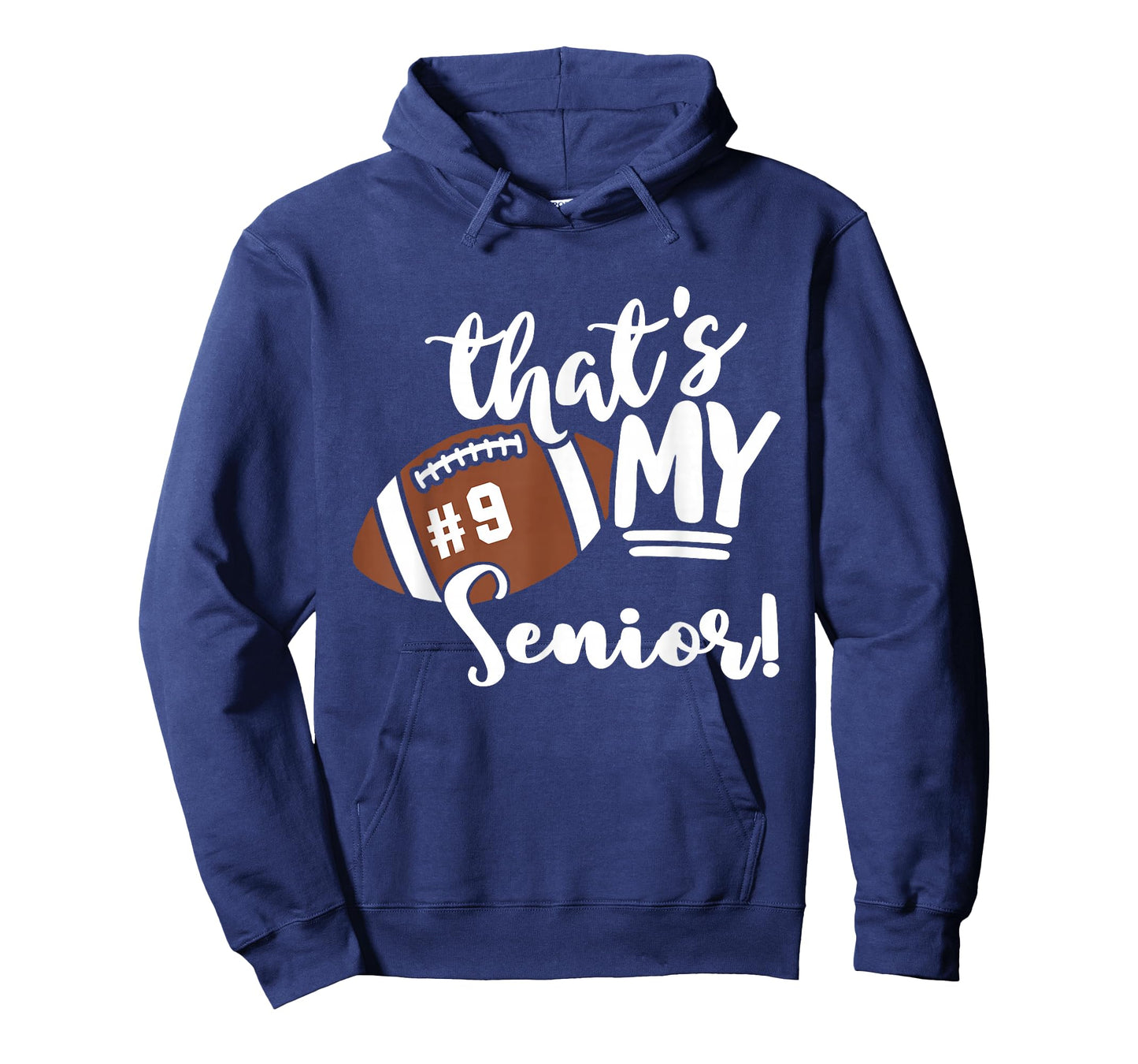 That's My Senior Football 9 Jersey Number Vintage Mom Dad T-Shirt