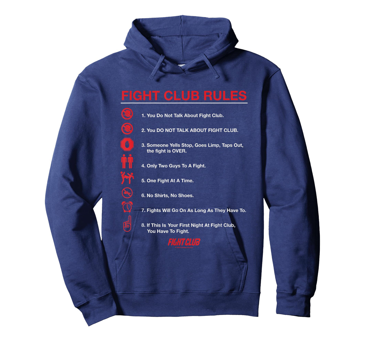 Fight Club Iconic List Rules Big Chest Text Logo T-Shirt
