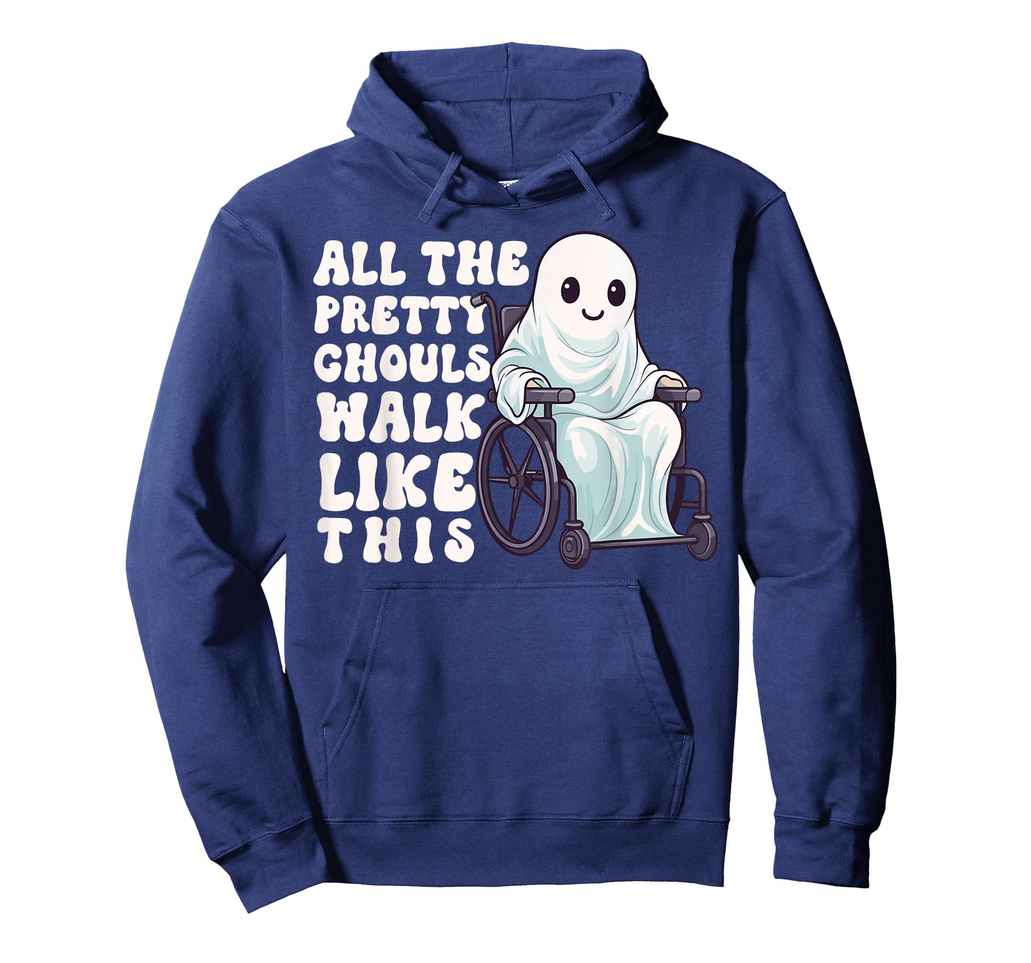 Halloween Wheelchair Costume Handicap Joke Ghouls Walk Like T-Shirt