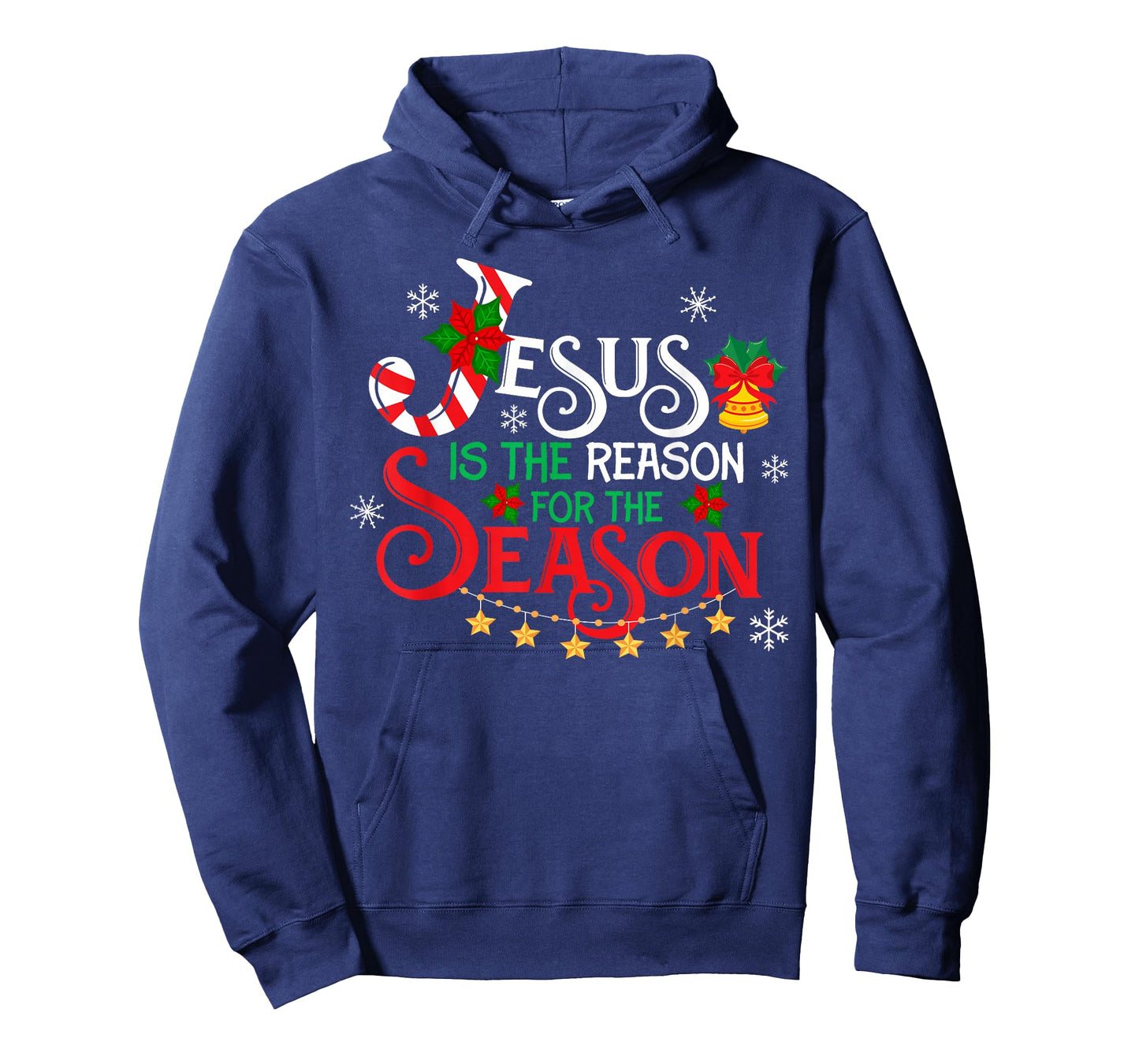 Jesus is The Reason for The Season Religious Christmas Light T-Shirt