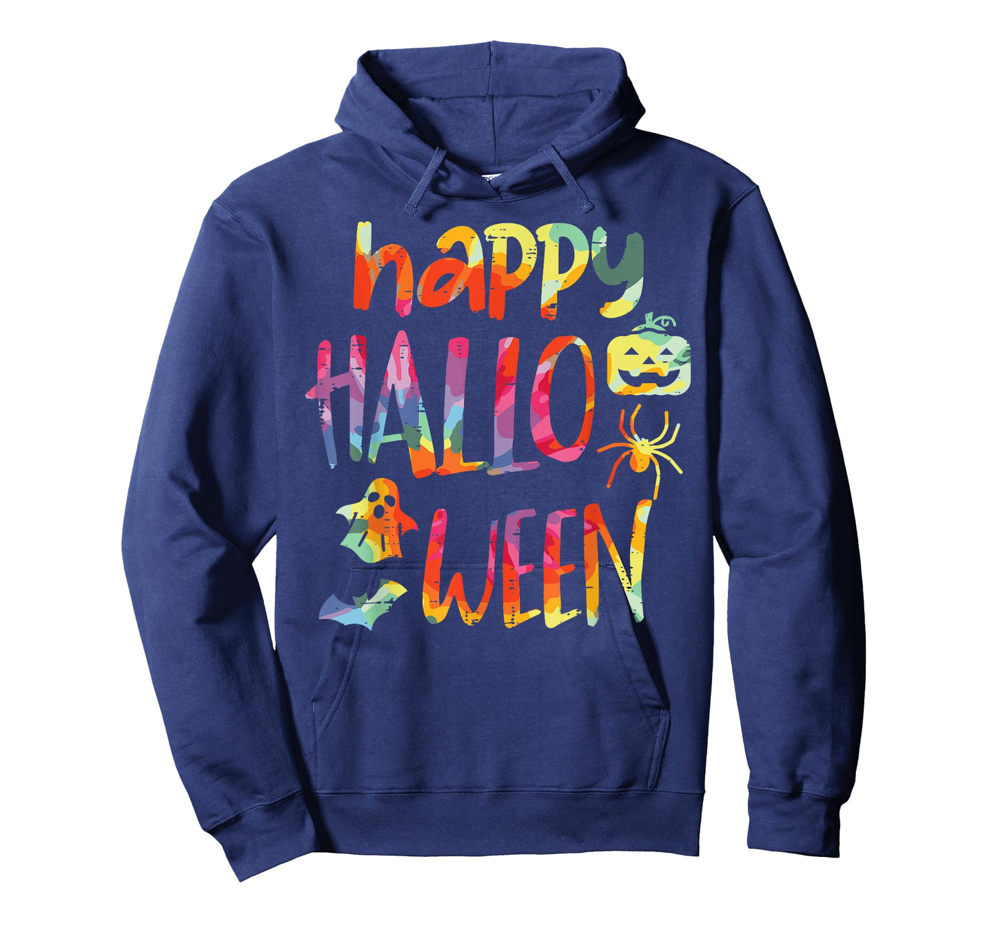 Tie Dye Happy Halloween Retro Costume Hippie Men Women Kids T-Shirt