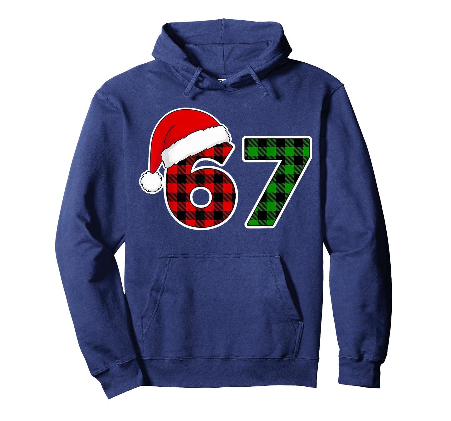 67 Meme Funny Christmas Red & Green Plaid Xmas Pajamas Kids T-Shirt