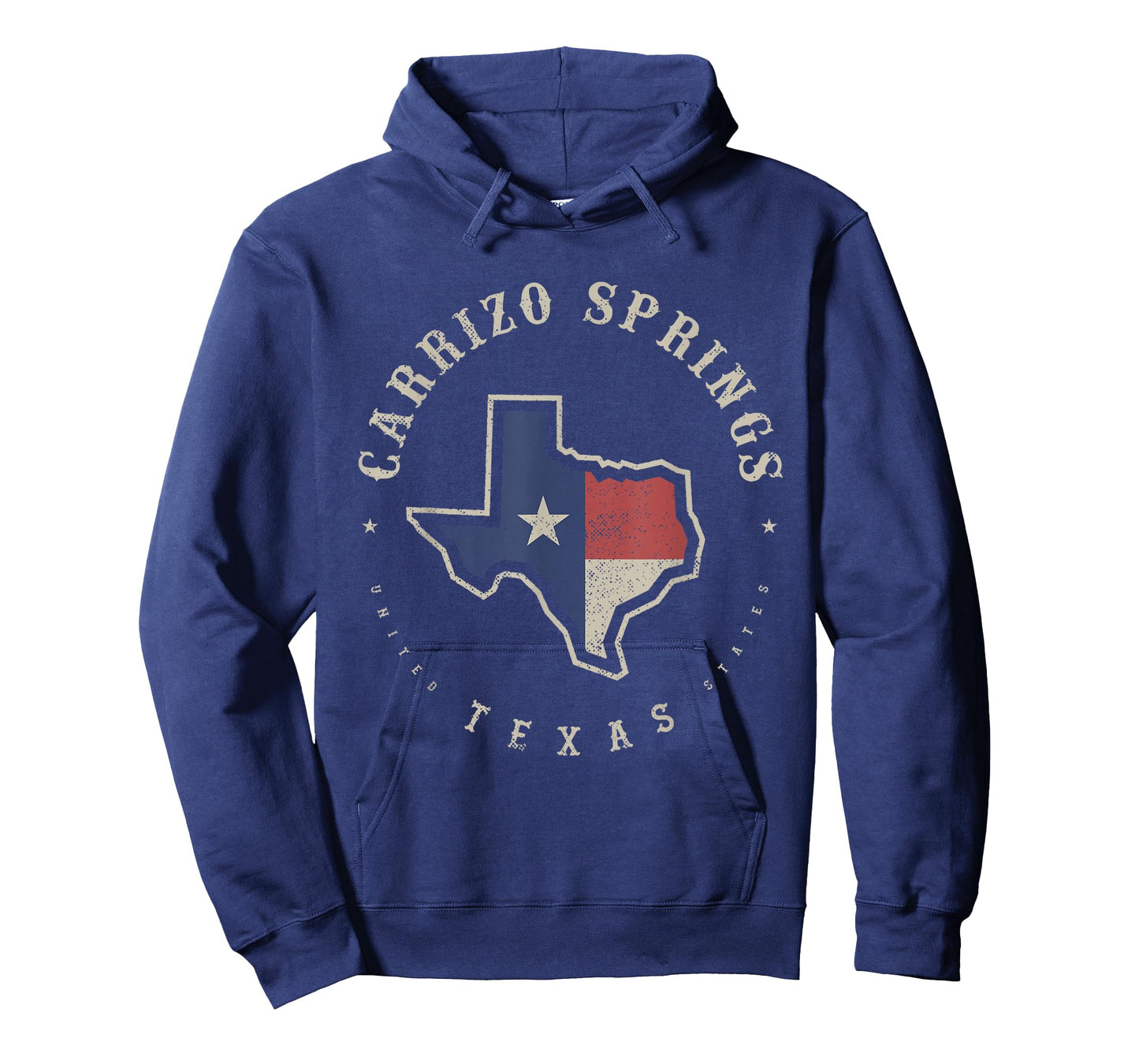 Vintage Carrizo Springs Texas State Flag Map Souvenir Gift T-Shirt