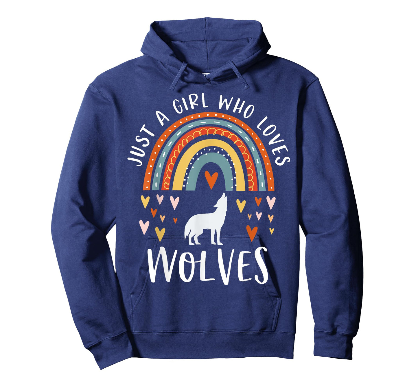 Just A Girl Who Loves Wolves Rainbow Gifts For Wolf Lover T-Shirt