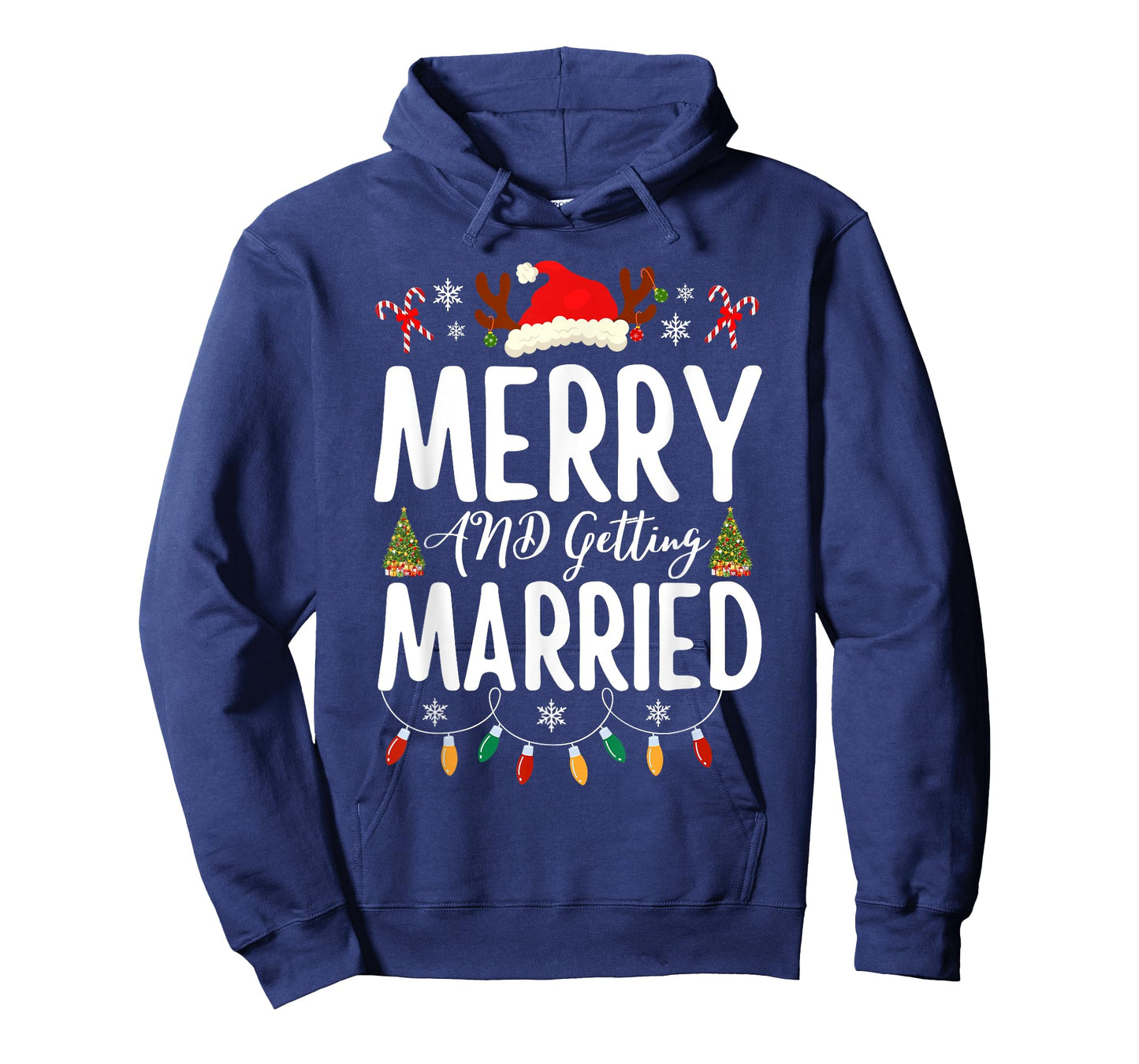 Merry and Getting Married Couples Christmas Pjs Pajamas T-Shirt