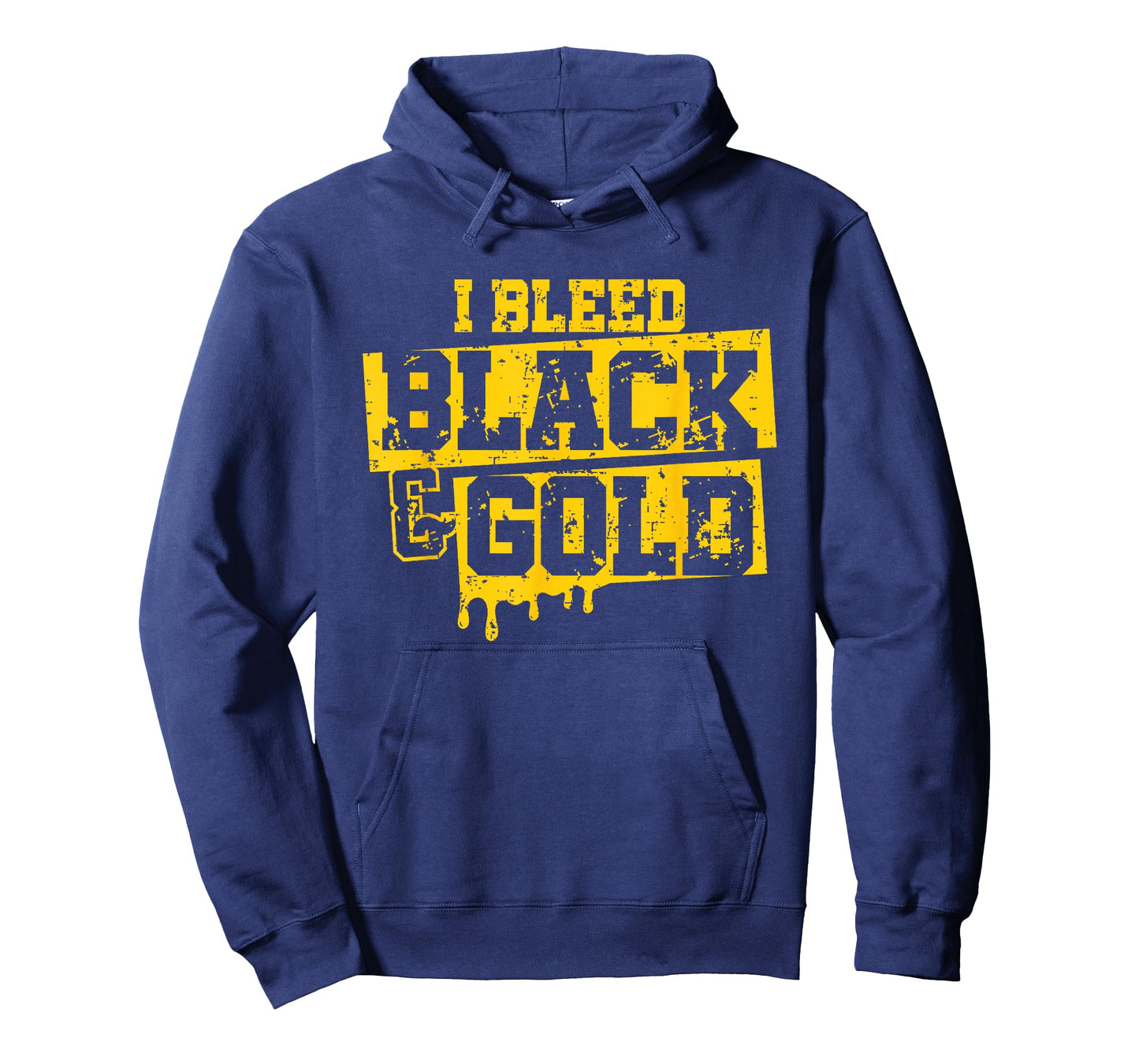 I Bleed Black & Gold Game Day Group School Football Sports T-Shirt