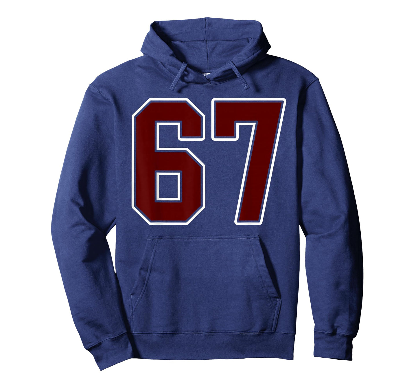 Maroon and White Number 67 Jersey Player Uniform #67 Fan T-Shirt