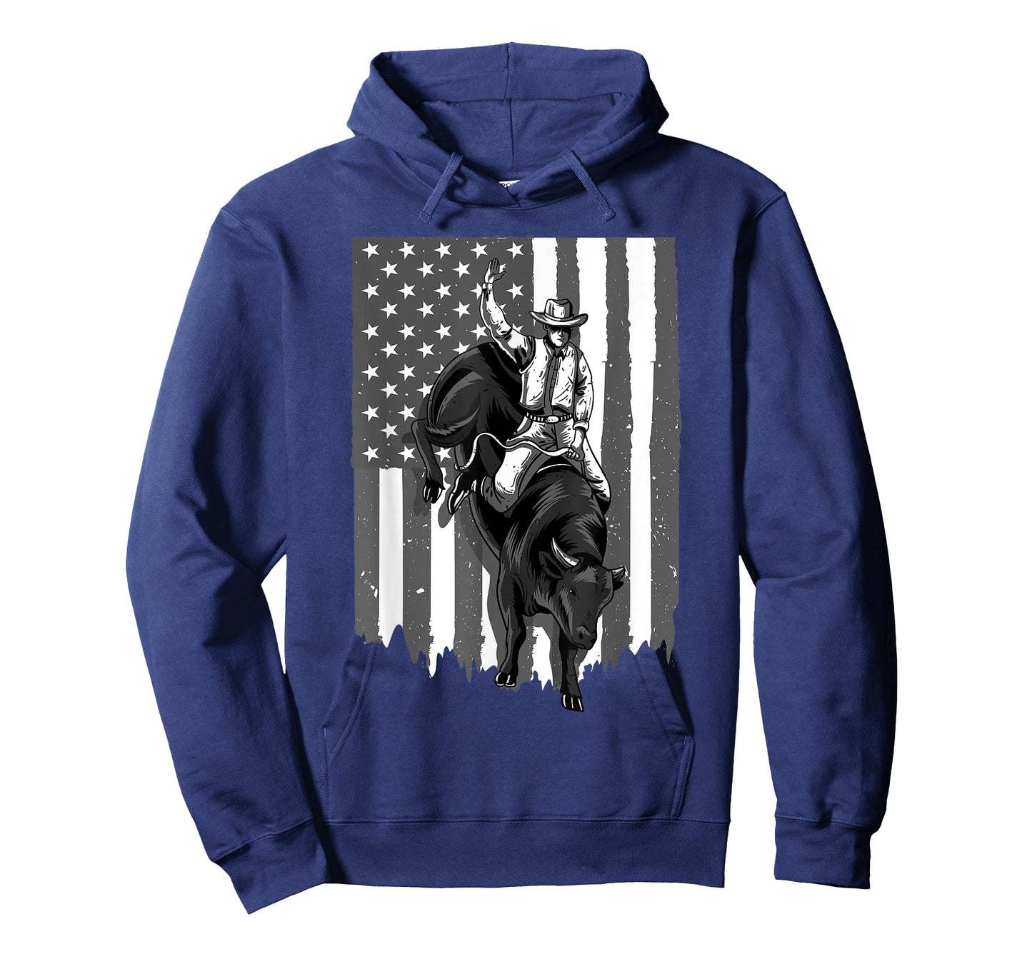 American Flag Bull Riding Cowboy 4th Of July Patriotic Rodeo T-Shirt