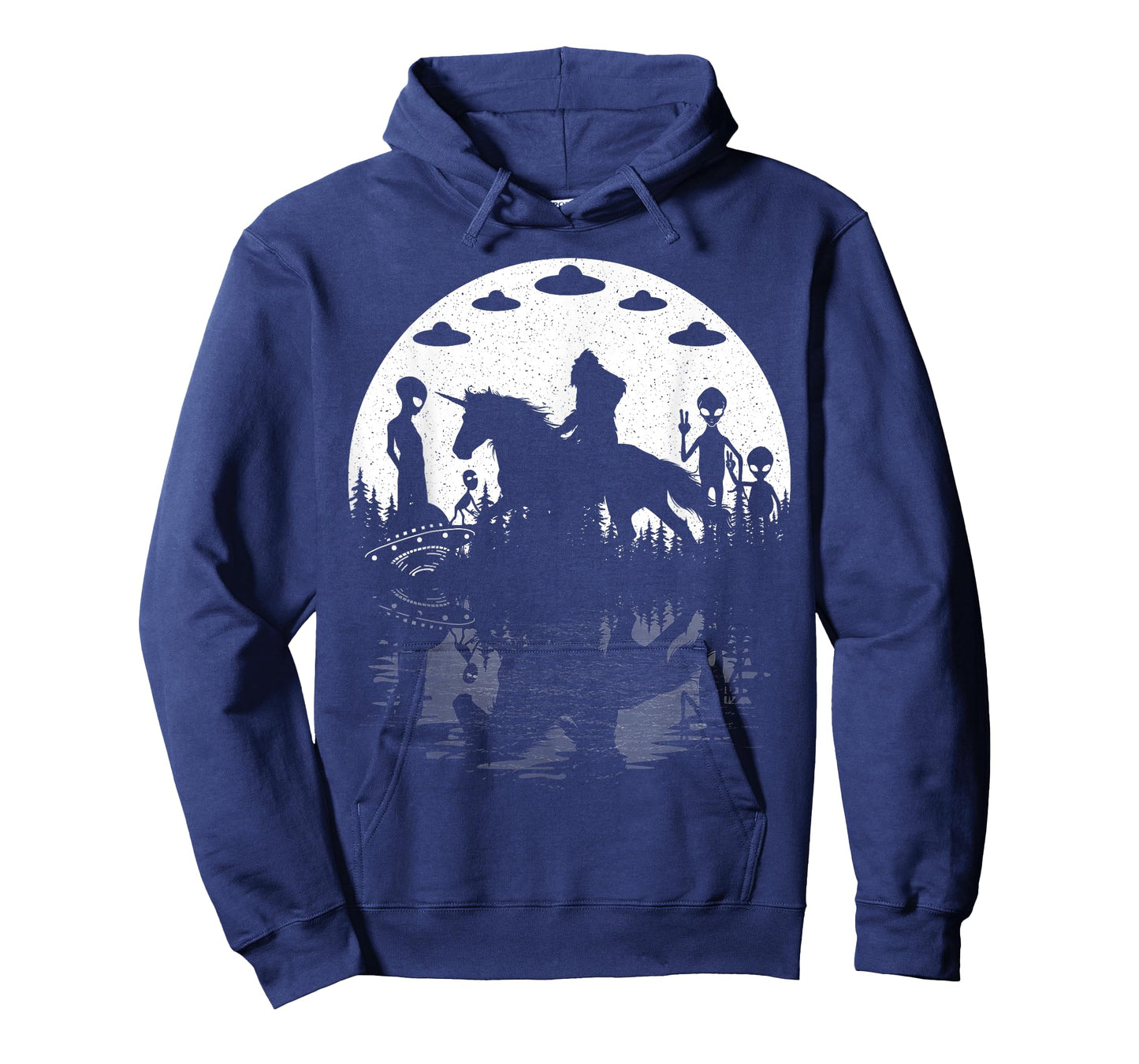 Bigfoot Riding Unicorn! Funny Sasquatch Ufo Cryptid Aliens T-Shirt