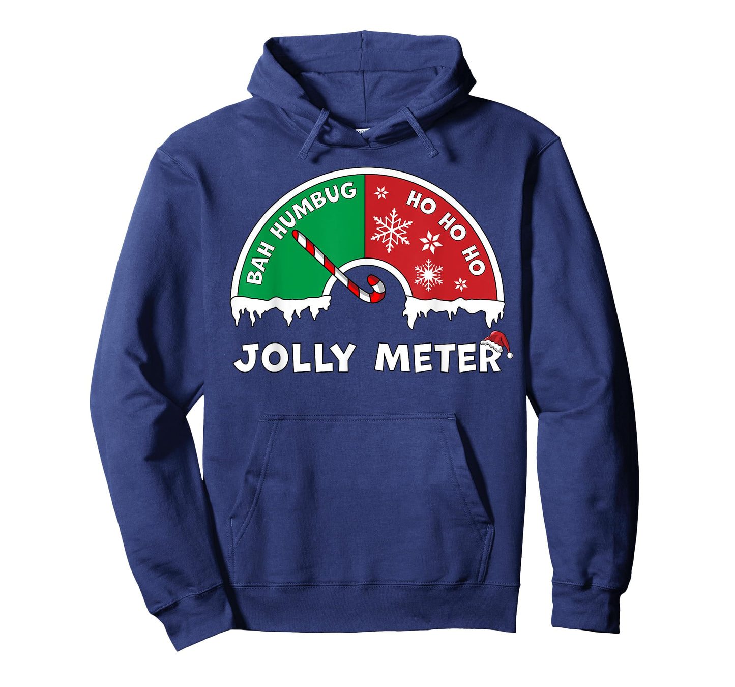 Jolly Meter Bah Humbug To Ho Ho Ho Anti Christmas Funny T-Shirt