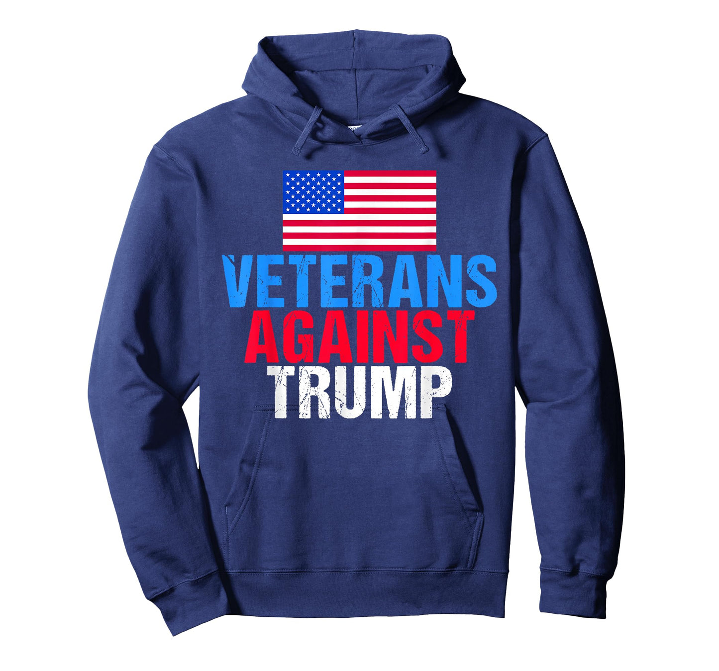 Veterans Against Trump American Flag Vintage Patriot Saying T-Shirt