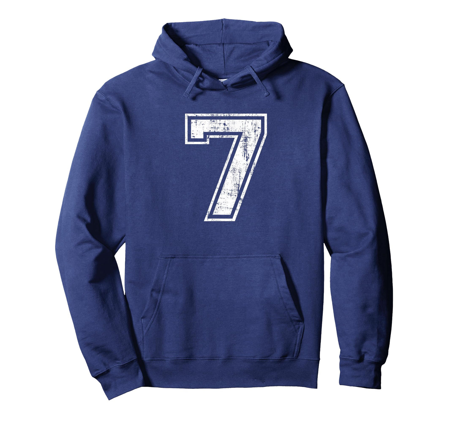 Number 7 Distressed Vintage Seven Sports Training Practice T-Shirt