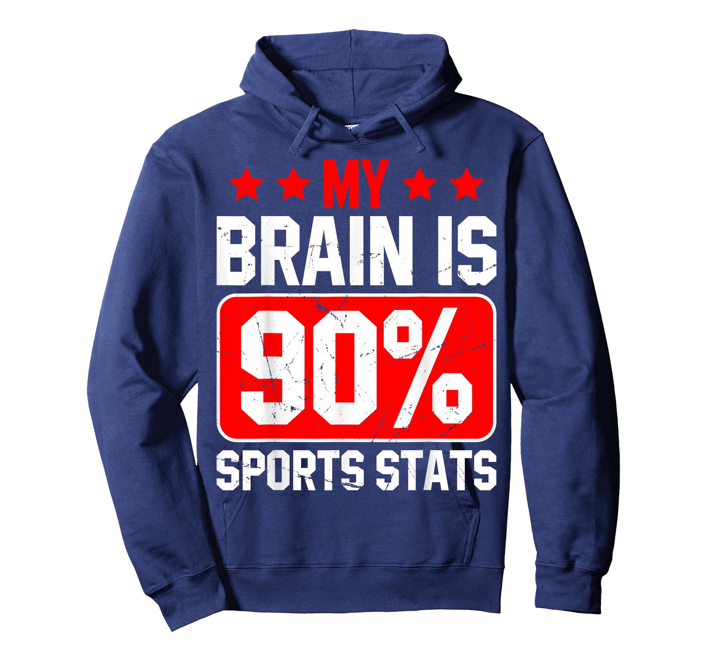My Brain Is 90 Percent Sports Stats Funny Sports Statistics T-Shirt