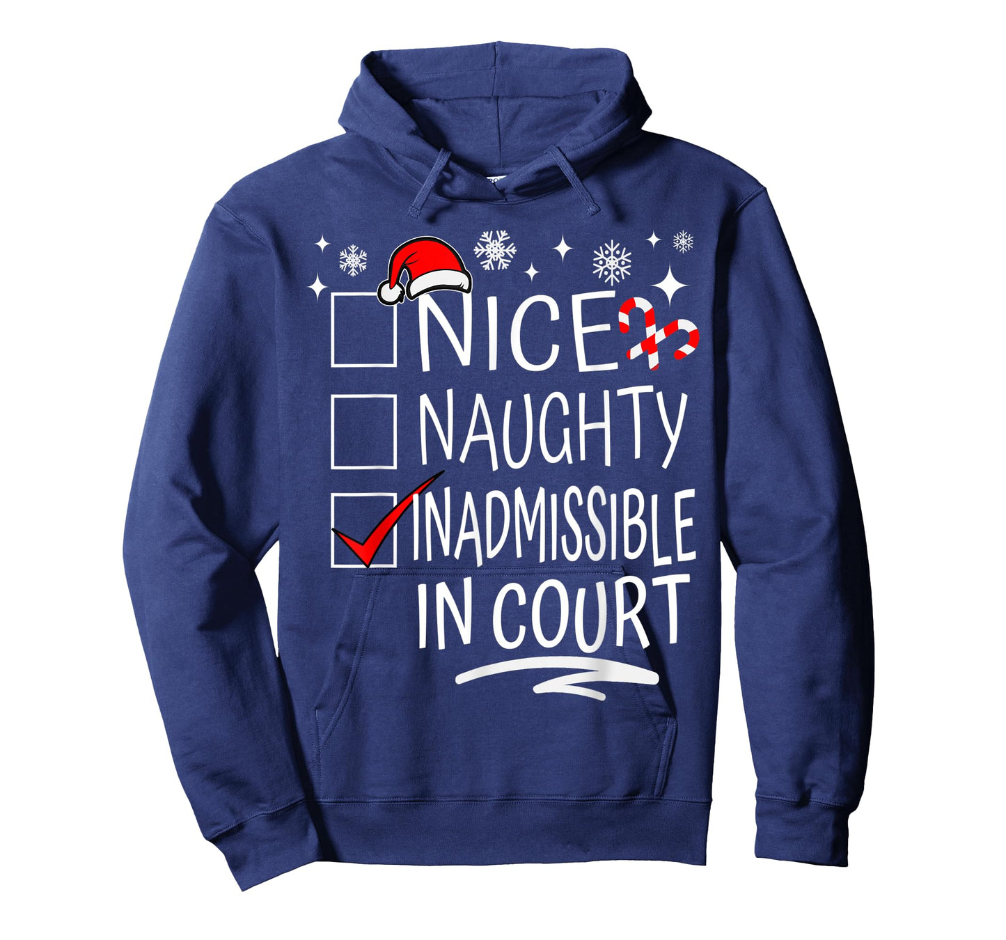 Nice Naughty Inadmissible In Court Christmas Family Group T-Shirt