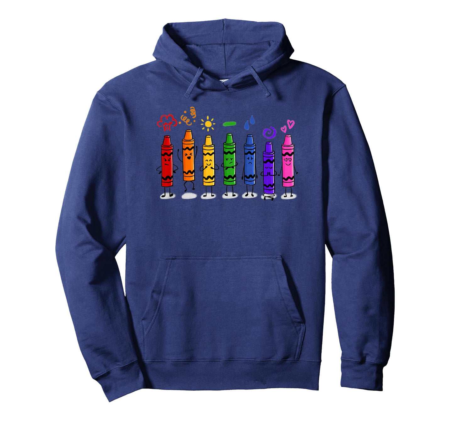 Colorful Color Crayon Attitudes Emotions of the Rainbow T-Shirt