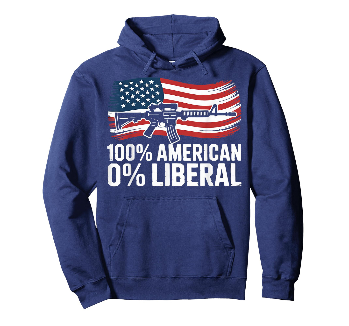100% American 0% Liberal USA Patriotic Veterans Military T-Shirt