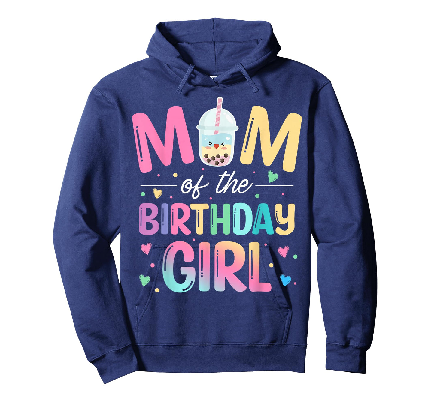Mom Of The Birthday Girl Bubble Boba Tea Party Family T-Shirt