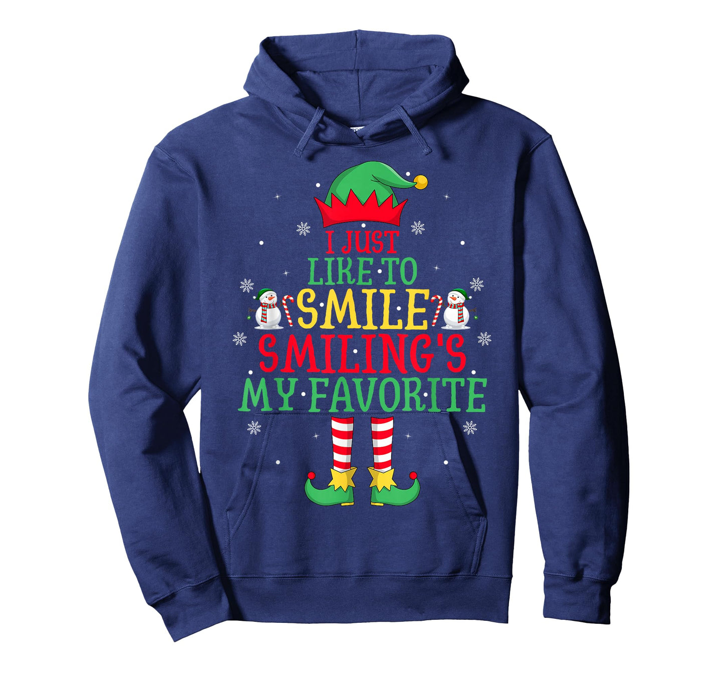 I Just Like Smile Smiling is My Favorite Xmas Smiling Elf T-Shirt