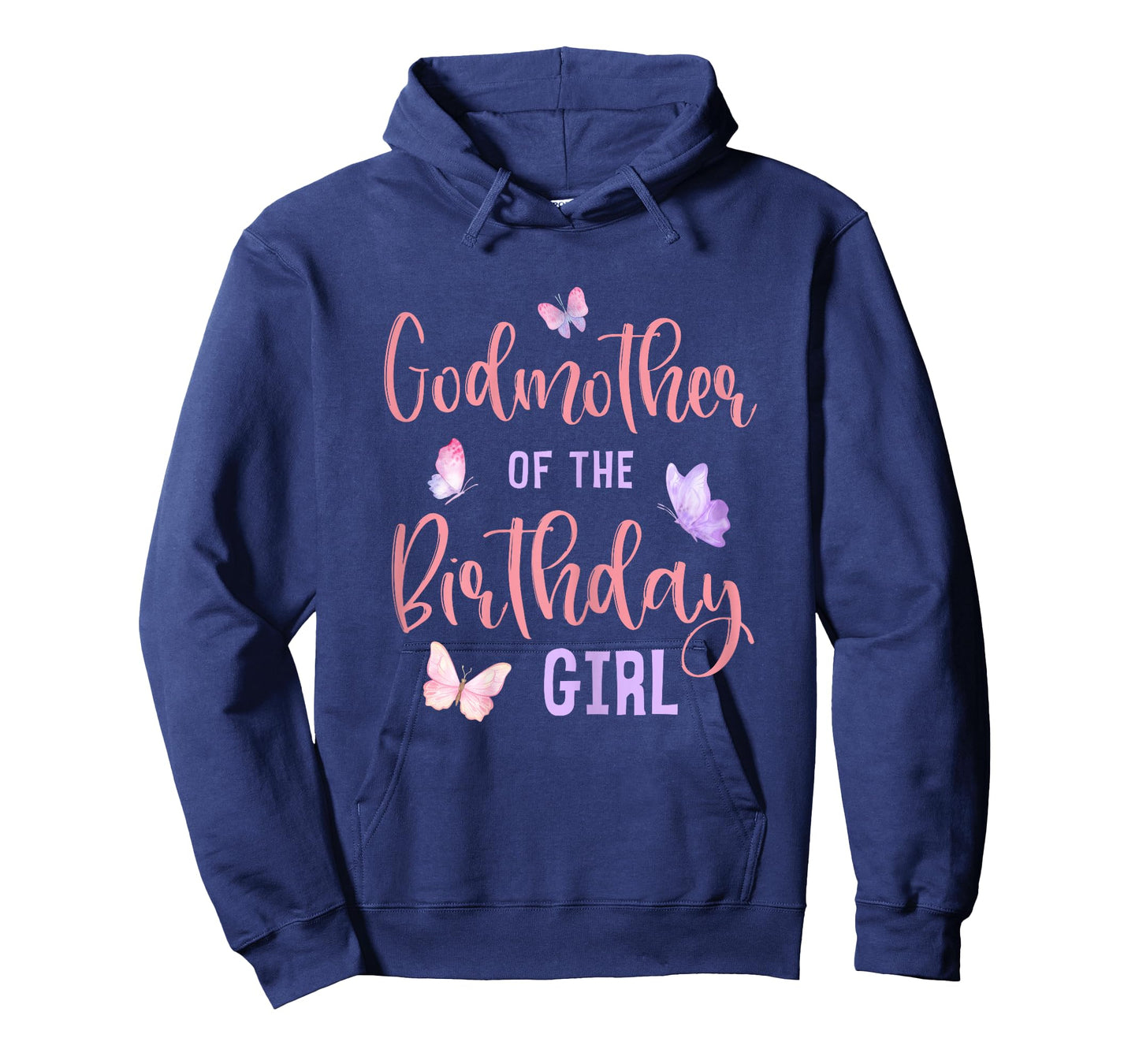 Godmother of Birthday Girl Butterfly Party Matching Family T-Shirt