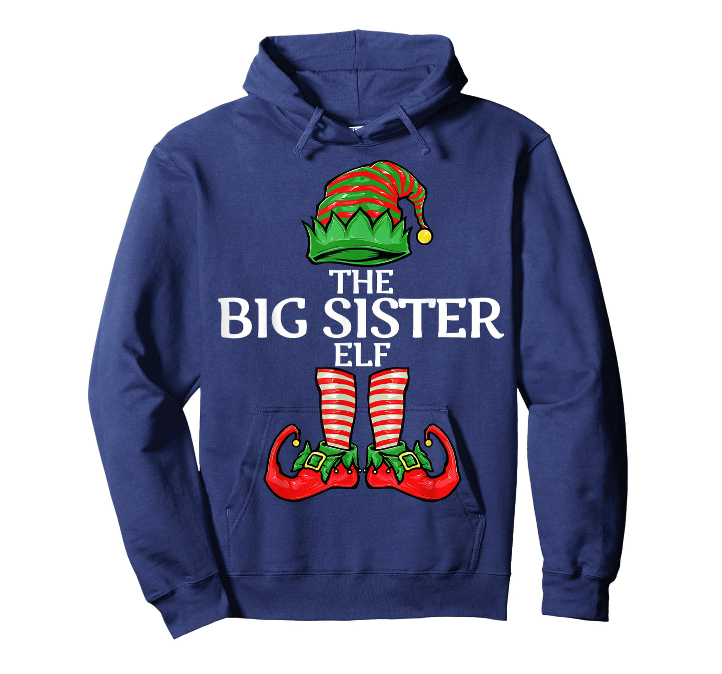 Big Sister Elf Christmas Matching Family T-Shirt