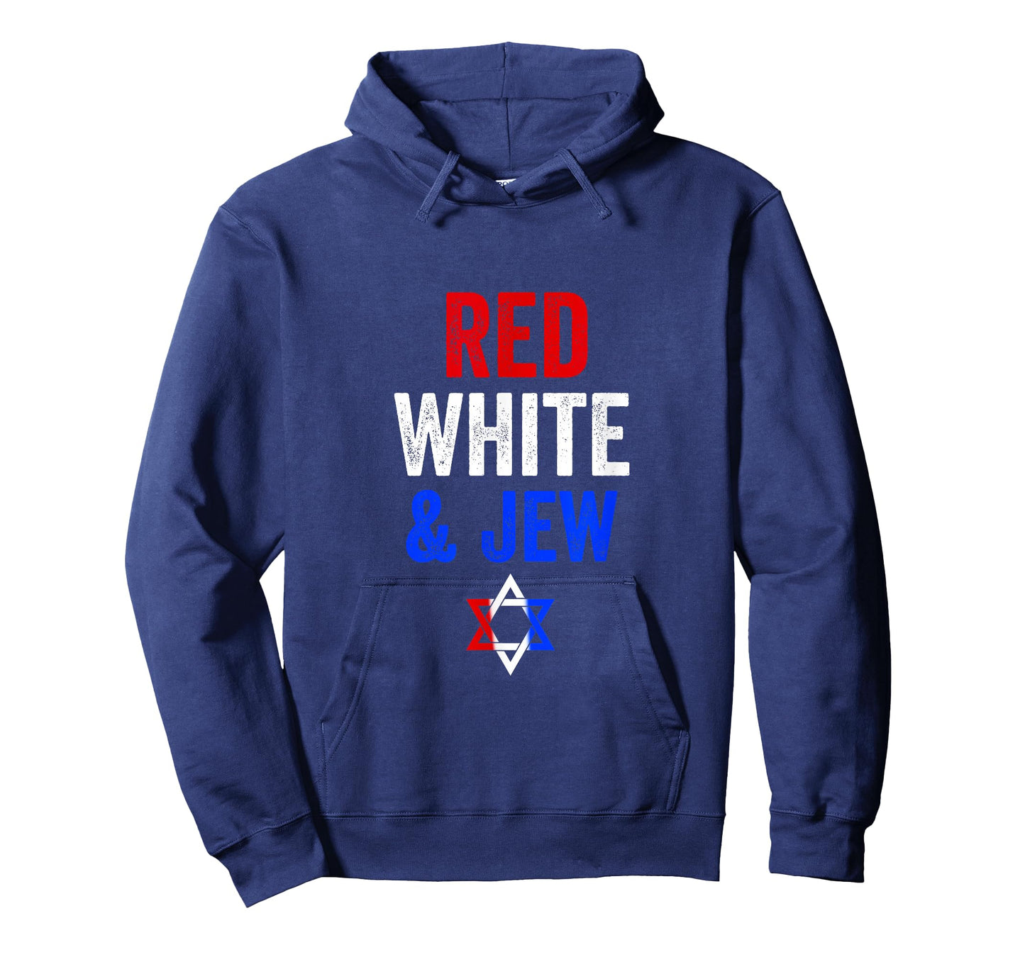Red White & Jew (Blue) USA America Jewish Star of David T-Shirt