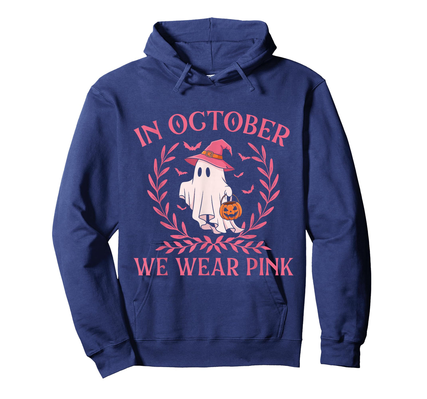in October We Wear Pink - Halloween Breast Cancer Awerness T-Shirt